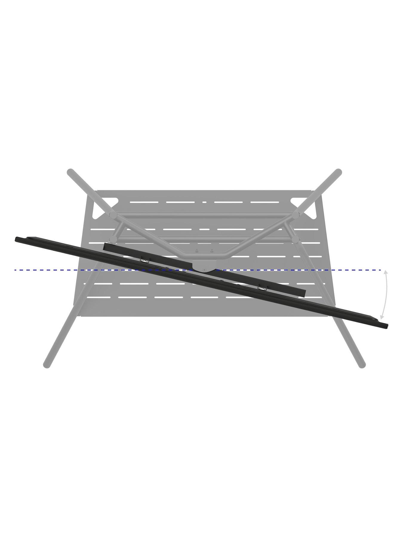Image 6 of 7 of AVF Tiga Quad Metal TV Stand (Black)