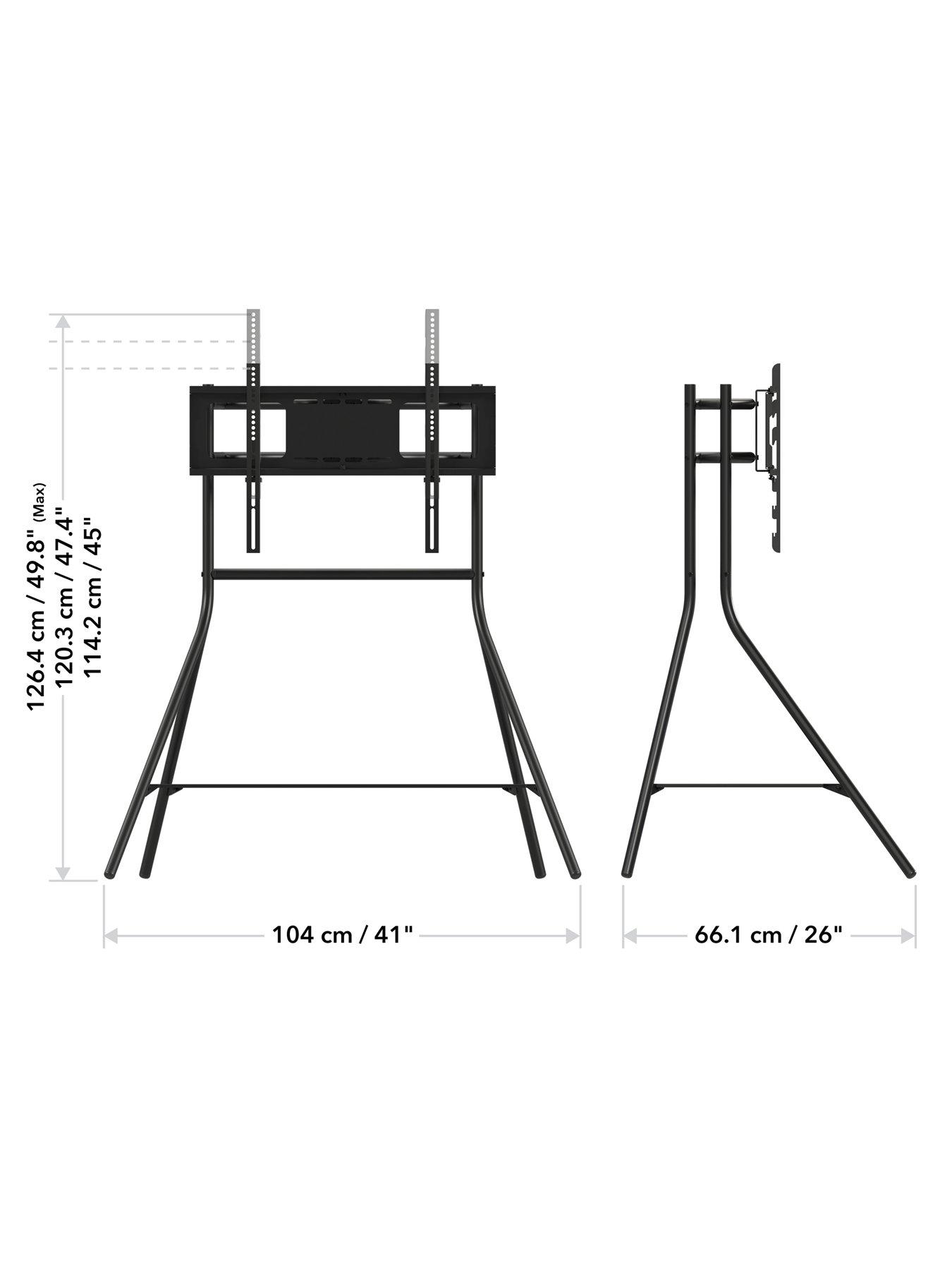Image 7 of 7 of AVF Tiga Quad Metal TV Stand (Black)