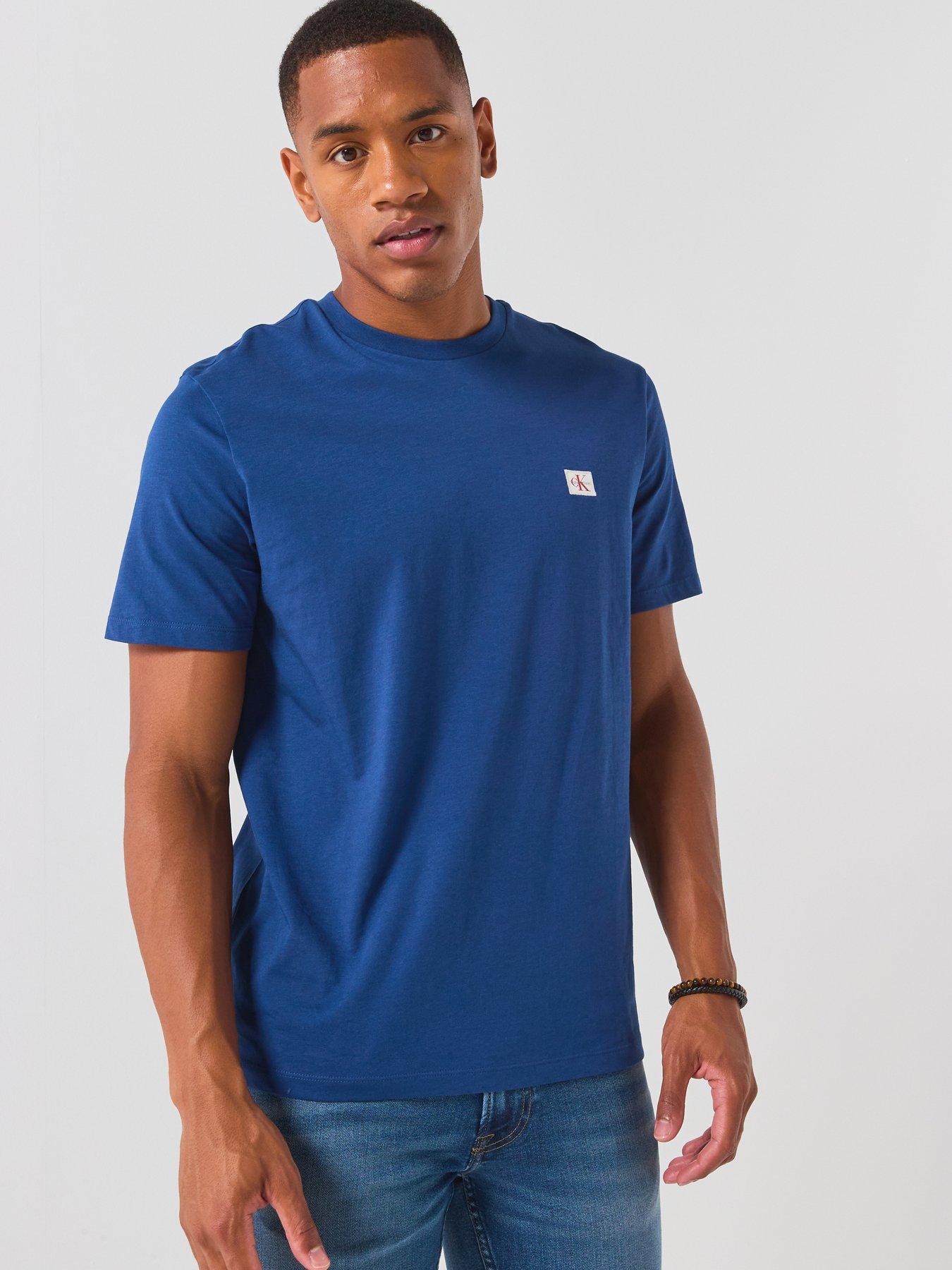 Calvin Klein Jeans Left Chest Woven Badge T-shirt - Blue