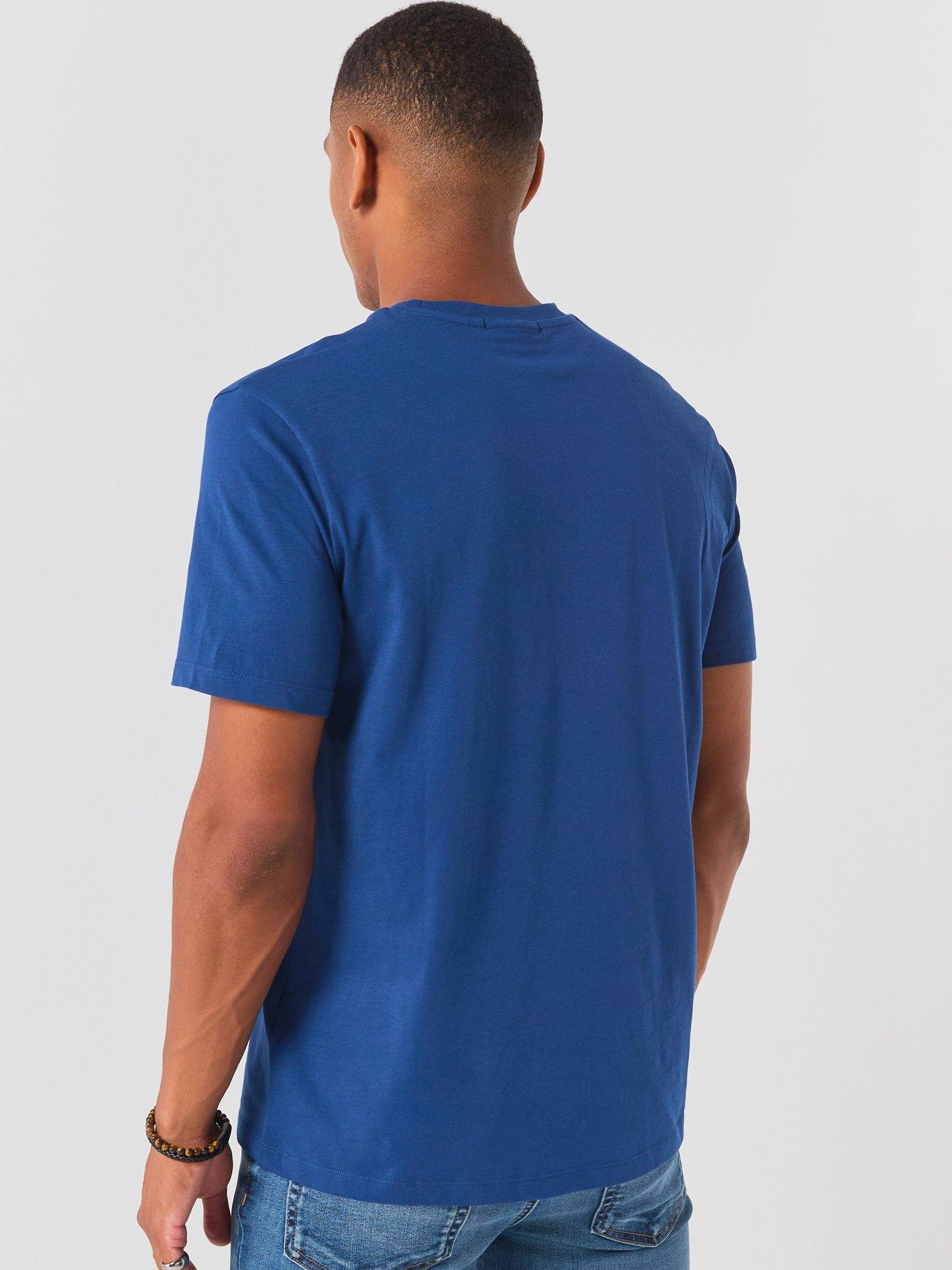 Image 2 of 5 of Calvin Klein Jeans Left Chest Woven Badge T-shirt - Blue