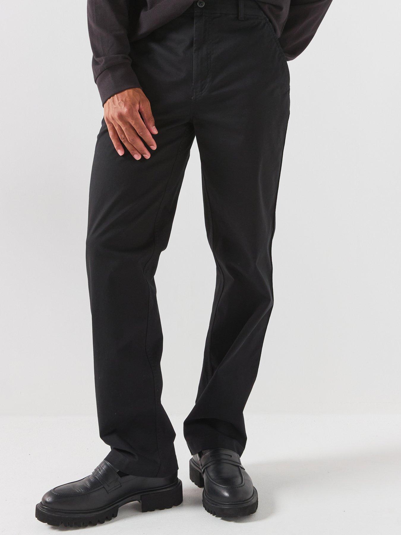 Calvin Klein Jeans 90s Straight Comfort Cotton Chinos Trousers - Black