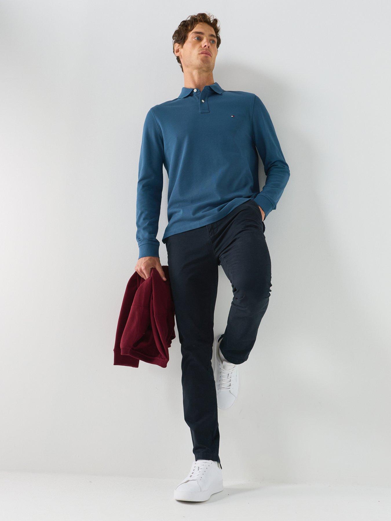 Image 3 of 5 of Tommy Hilfiger 1985 Regular Fit Long Sleeve Polo Shirt - Blue