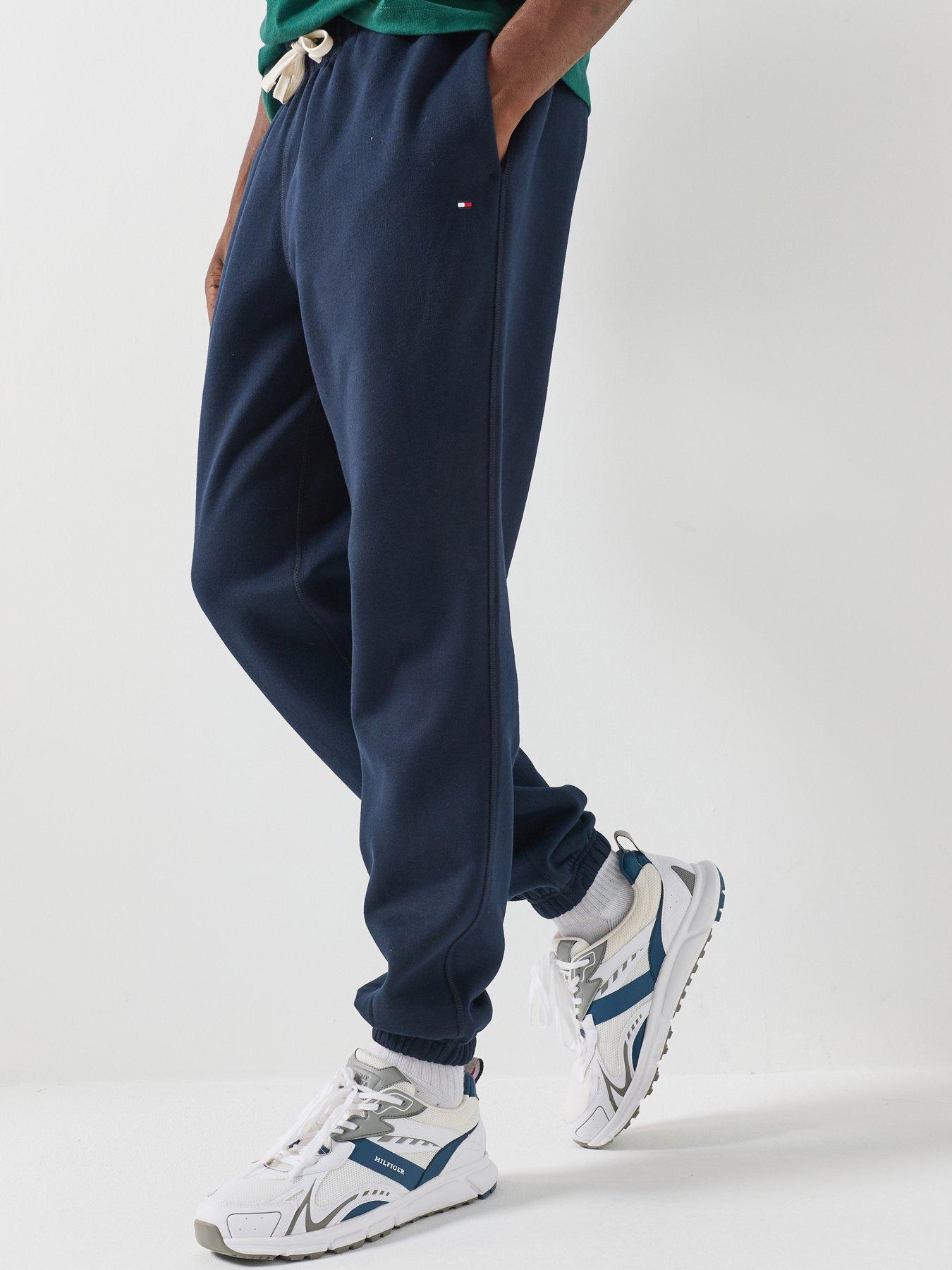 Image 1 of 5 of Tommy Hilfiger Mens Essential Fleece Drawstring Jogging Bottoms - Navy