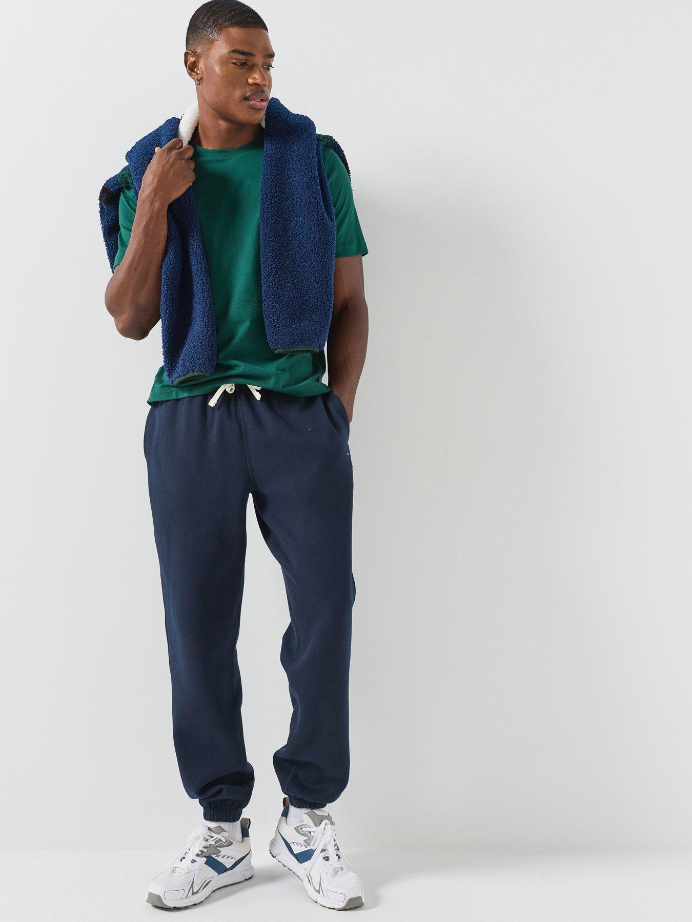 Image 4 of 5 of Tommy Hilfiger Mens Essential Fleece Drawstring Jogging Bottoms - Navy