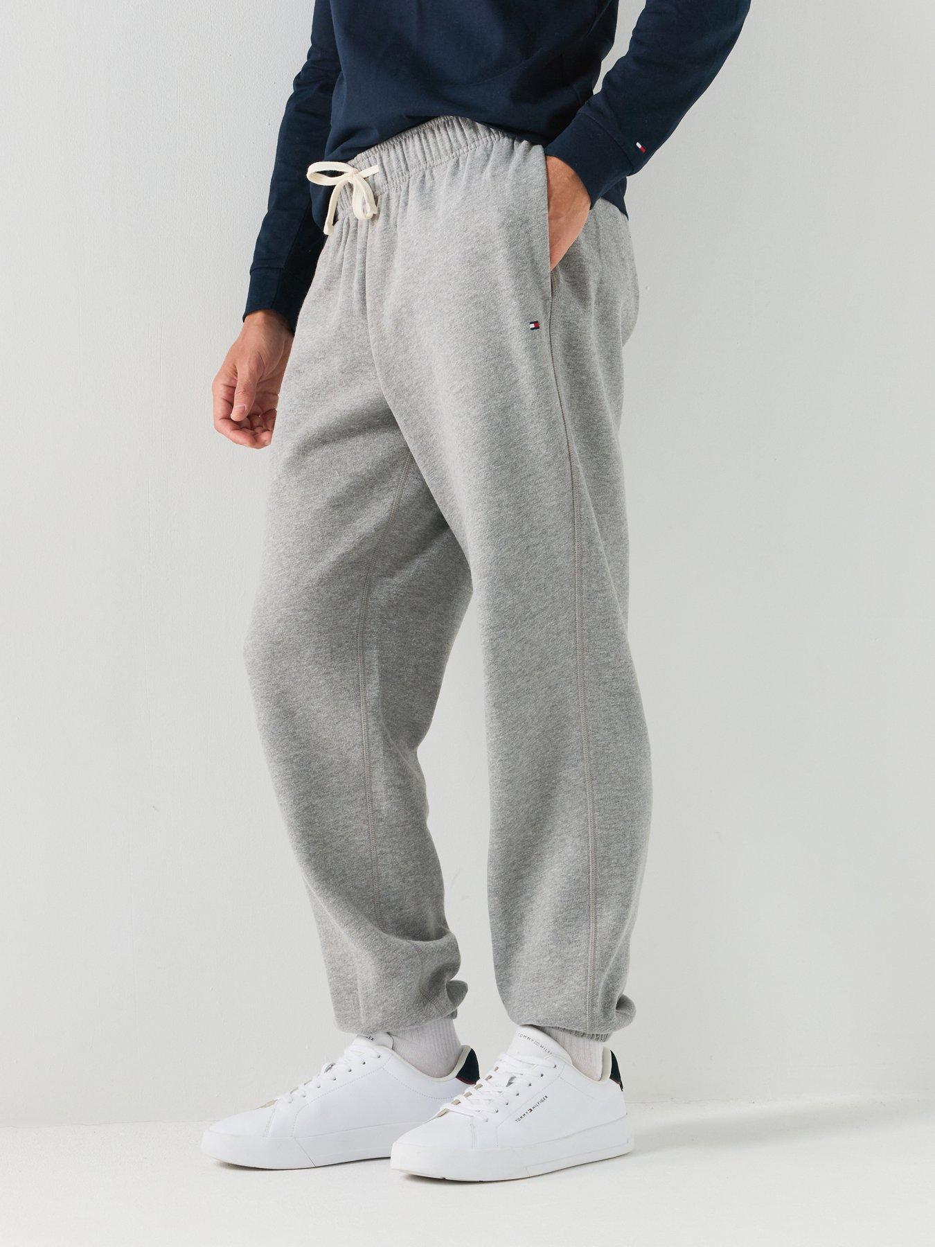 Image 1 of 4 of Tommy Hilfiger Men's Essential Fleece Sweatpants with Drawstring Waist - Grey