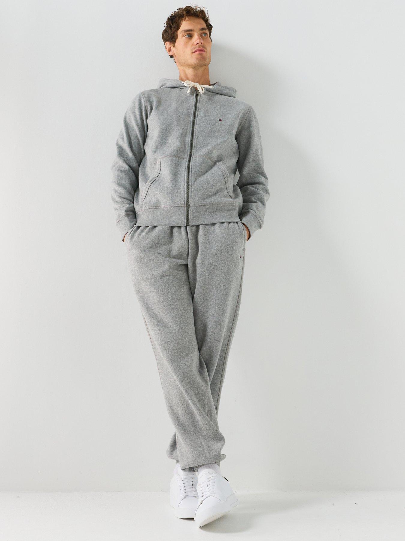 Image 3 of 4 of Tommy Hilfiger Men's Essential Fleece Sweatpants with Drawstring Waist - Grey
