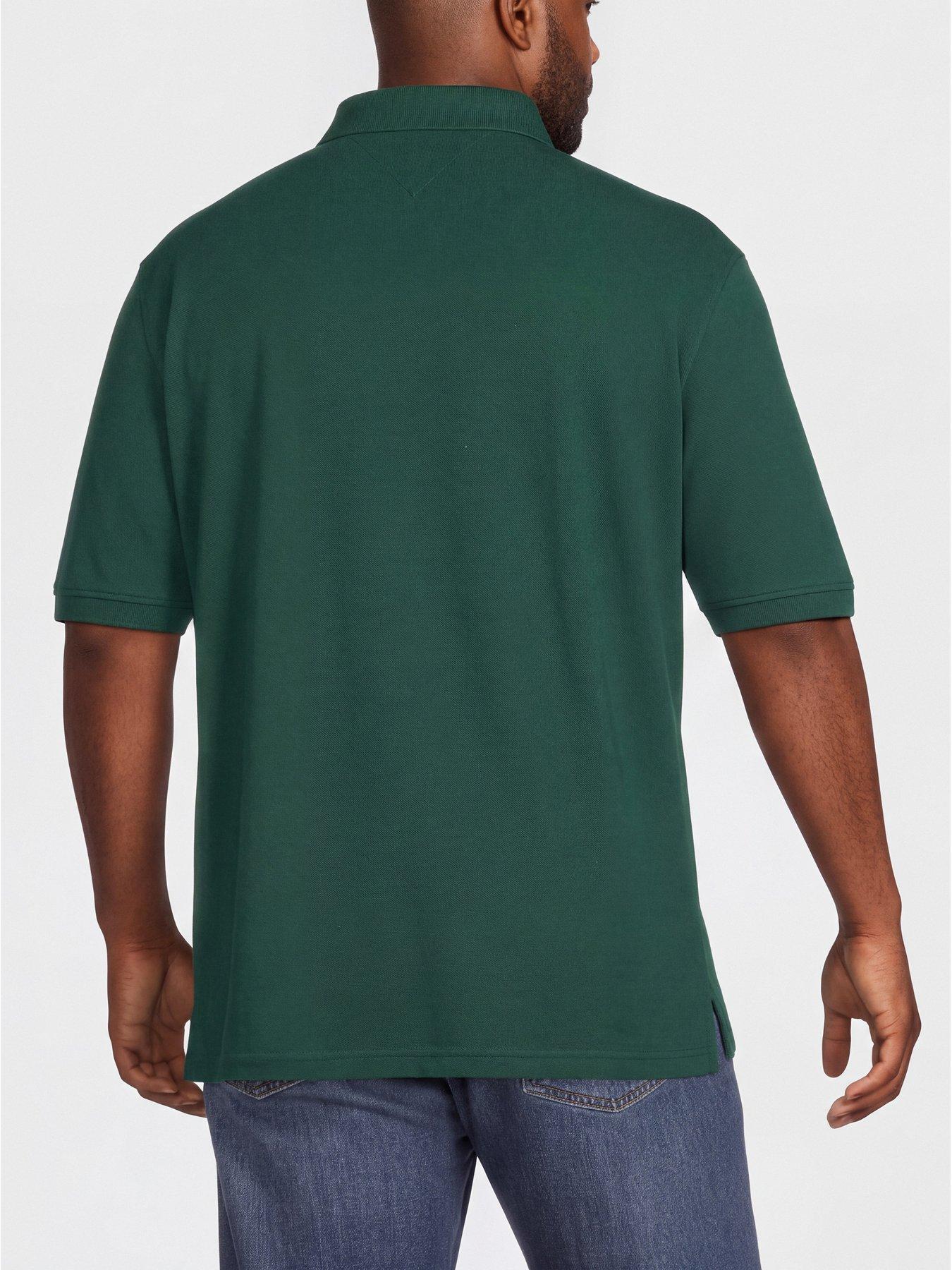 Image 2 of 5 of Tommy Hilfiger Mens Big &amp; Tall Cotton-Stretch Regular Fit Polo Shirt - Green