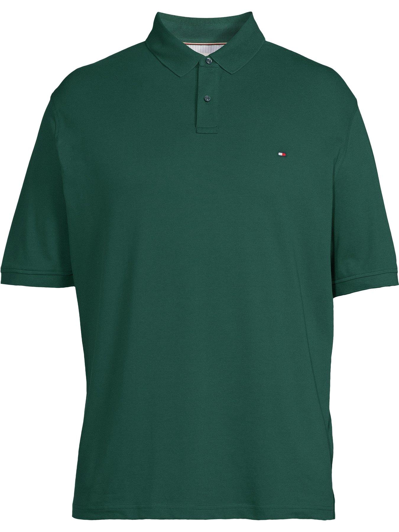 Image 5 of 5 of Tommy Hilfiger Mens Big &amp; Tall Cotton-Stretch Regular Fit Polo Shirt - Green
