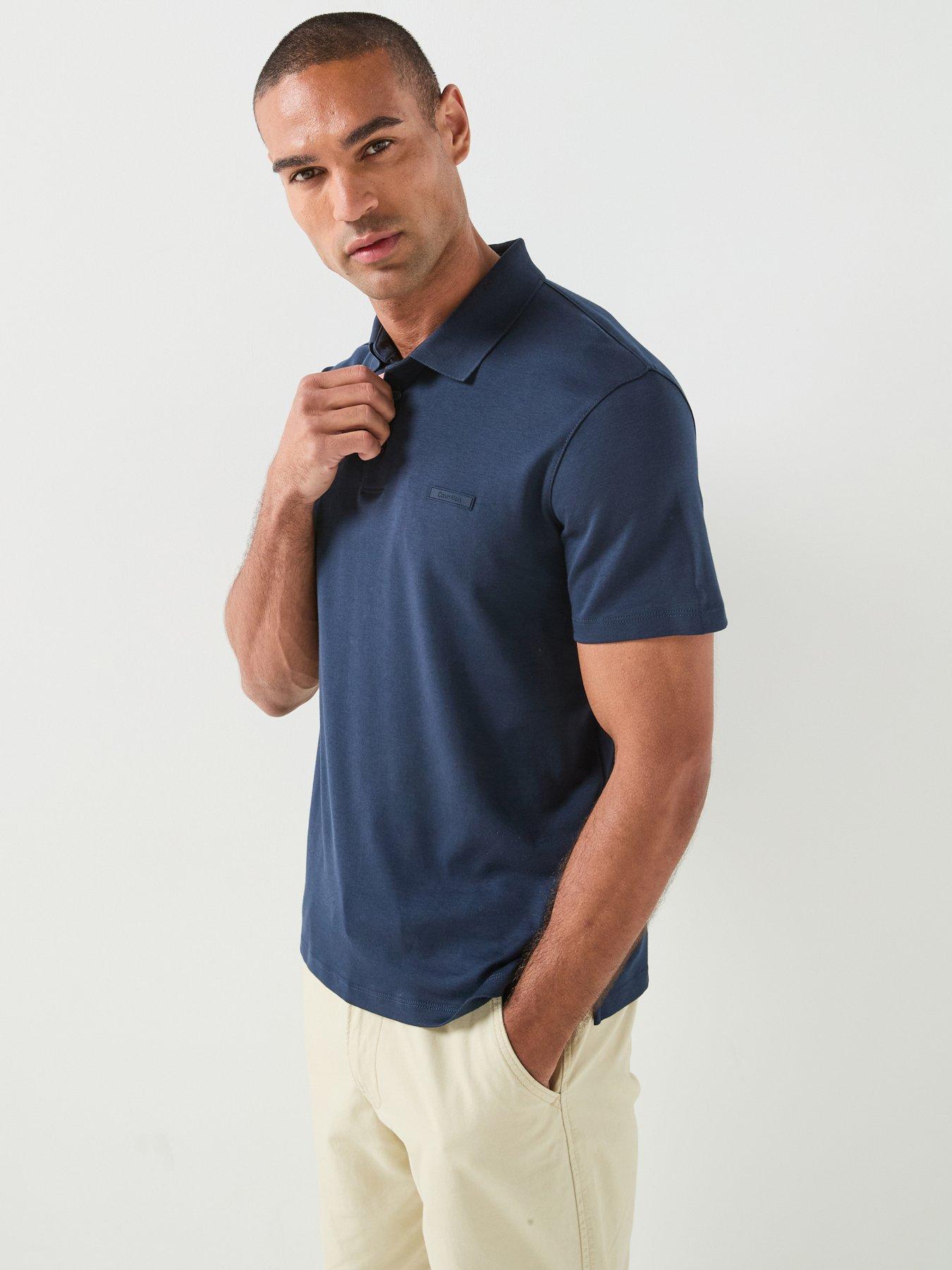Calvin Klein Short Sleeve Logo Polo Shirt - Navy