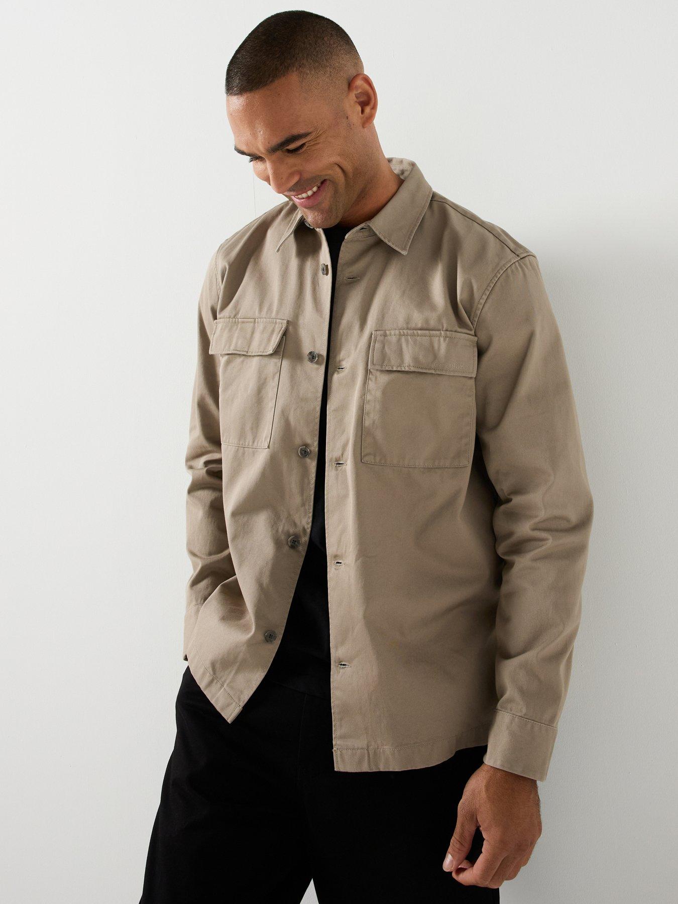 Image 1 of 5 of Calvin Klein Utility Overcoat - Blue
