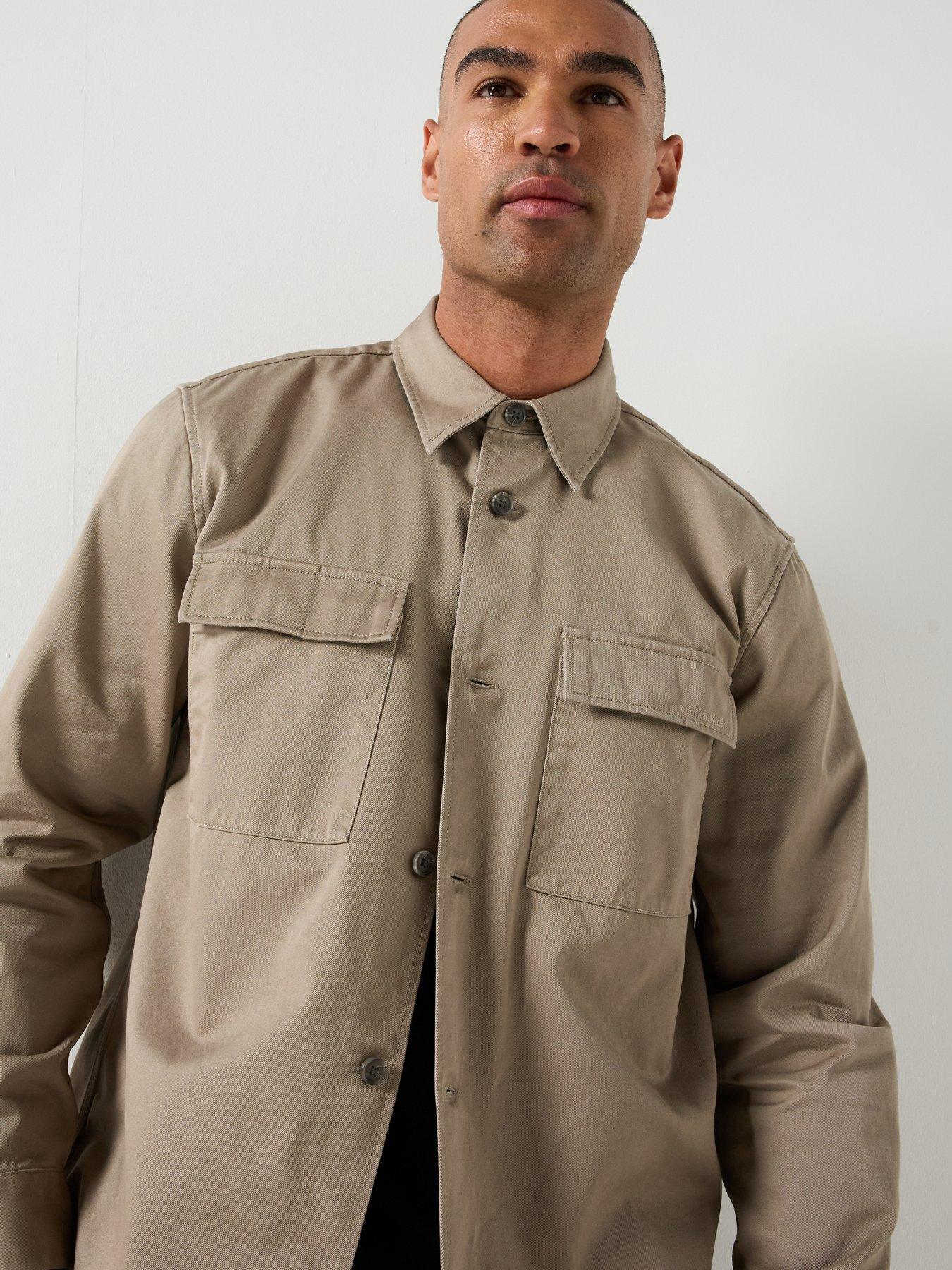 Image 4 of 5 of Calvin Klein Utility Overcoat - Blue
