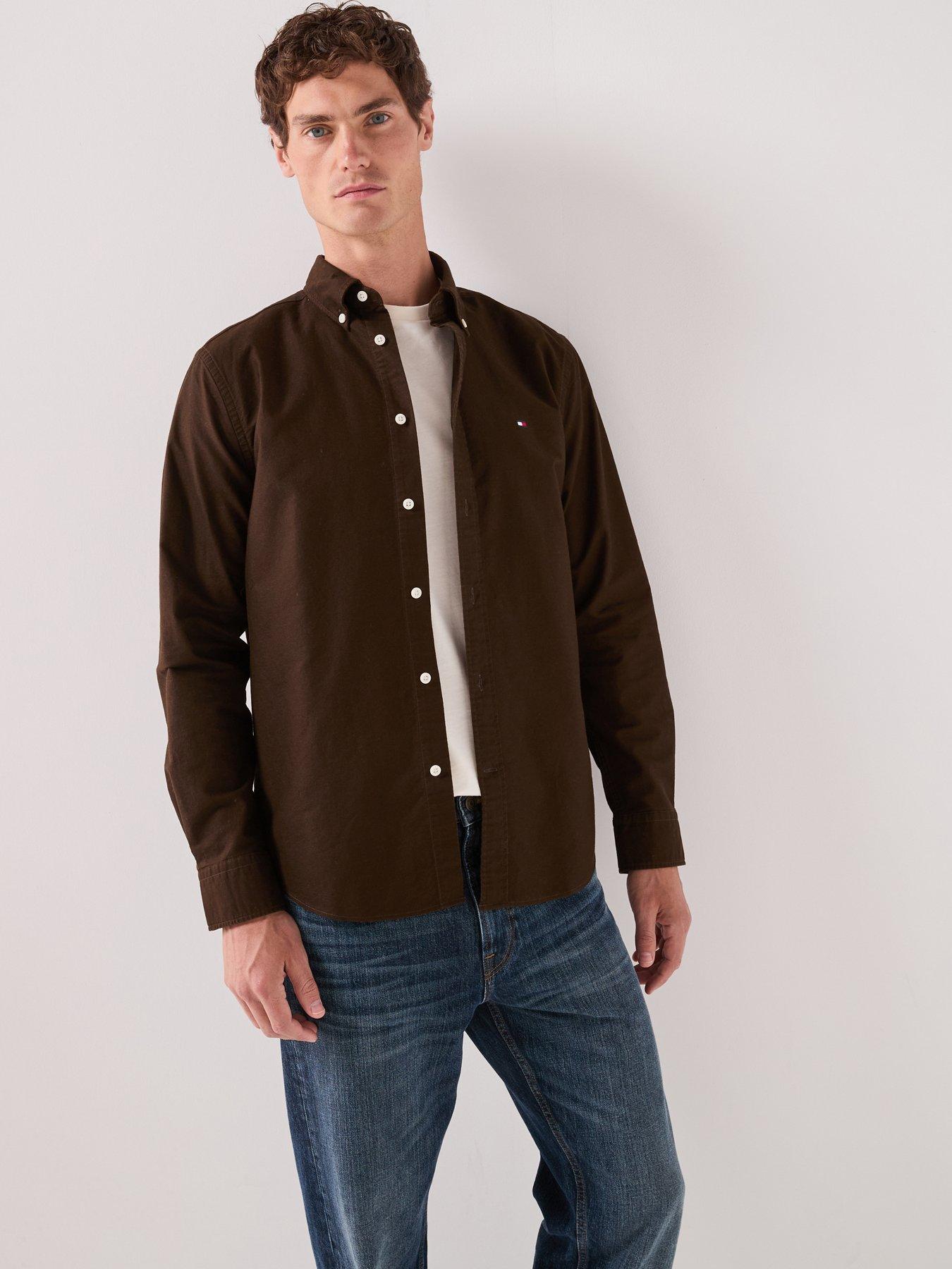 Image 1 of 6 of Tommy Hilfiger Solid Heritage Oxford Regular Fit Shirt - Black