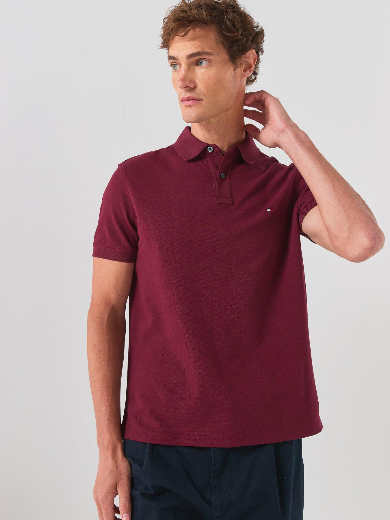 Image 1 of 6 of Tommy Hilfiger 1985 Regular Fit Polo Shirt - Purple