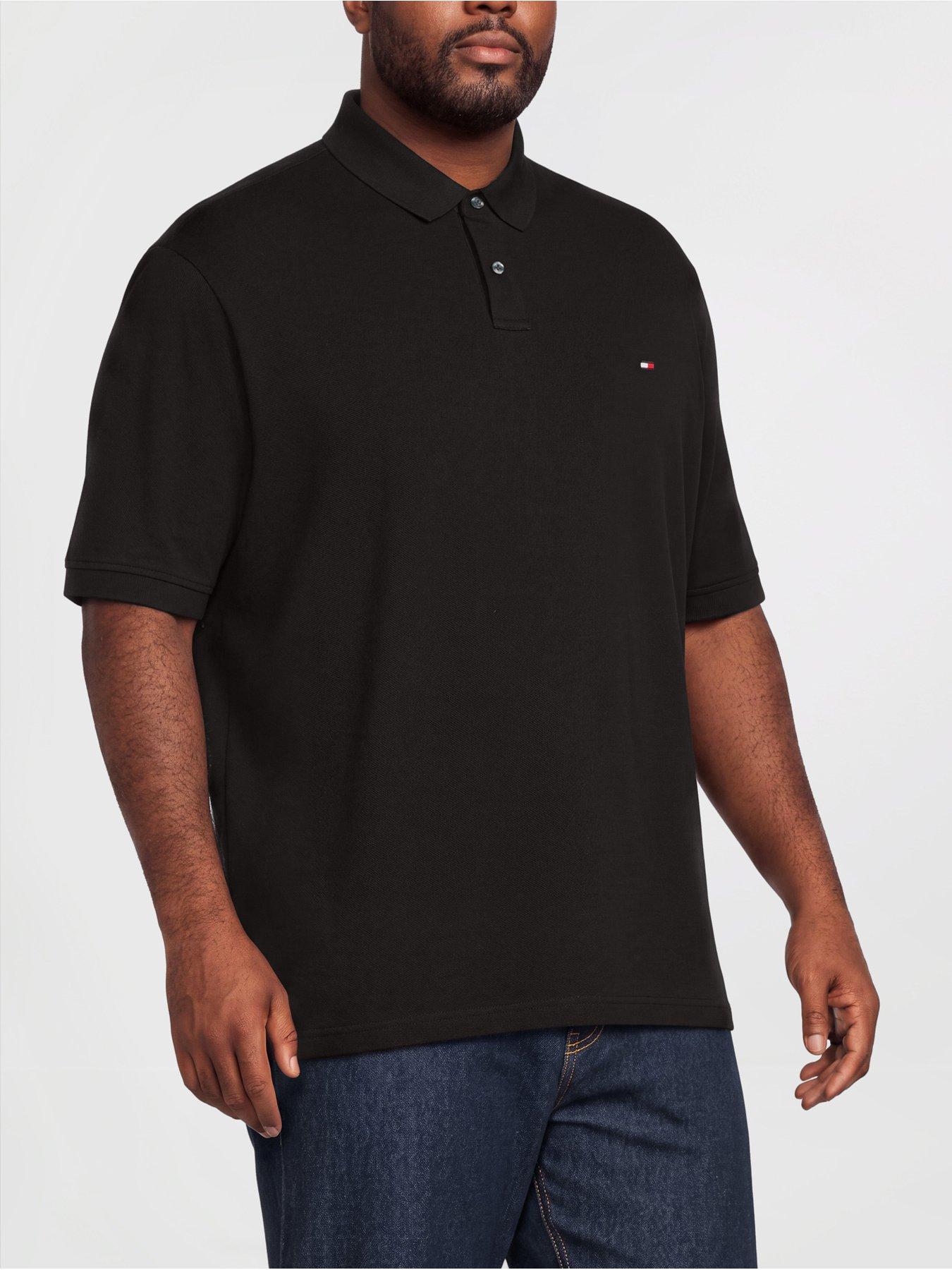 Tommy Hilfiger Big  &  Tall 1985 Regular Fit Polo Shirt - Black
