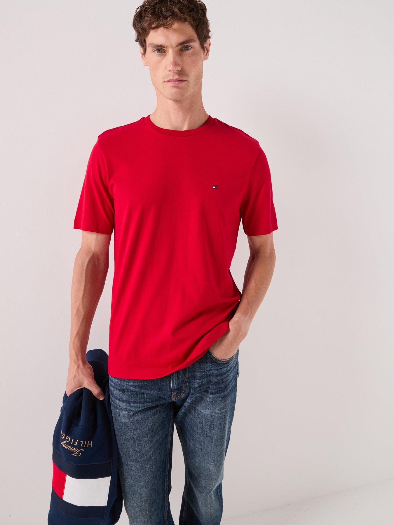 Tommy Hilfiger Ess Seasonal Regular Fit Solid T-shirt - Red