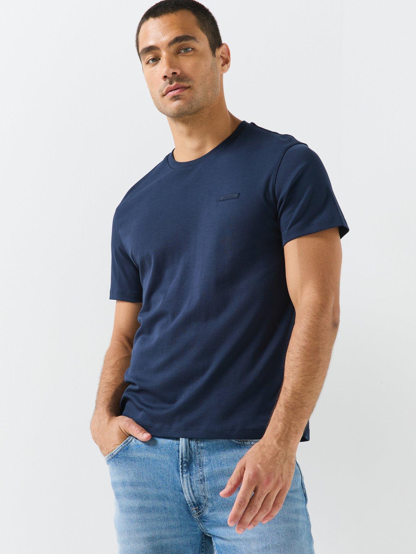 Calvin Klein Supima Logo Patch T-Shirt - Blue