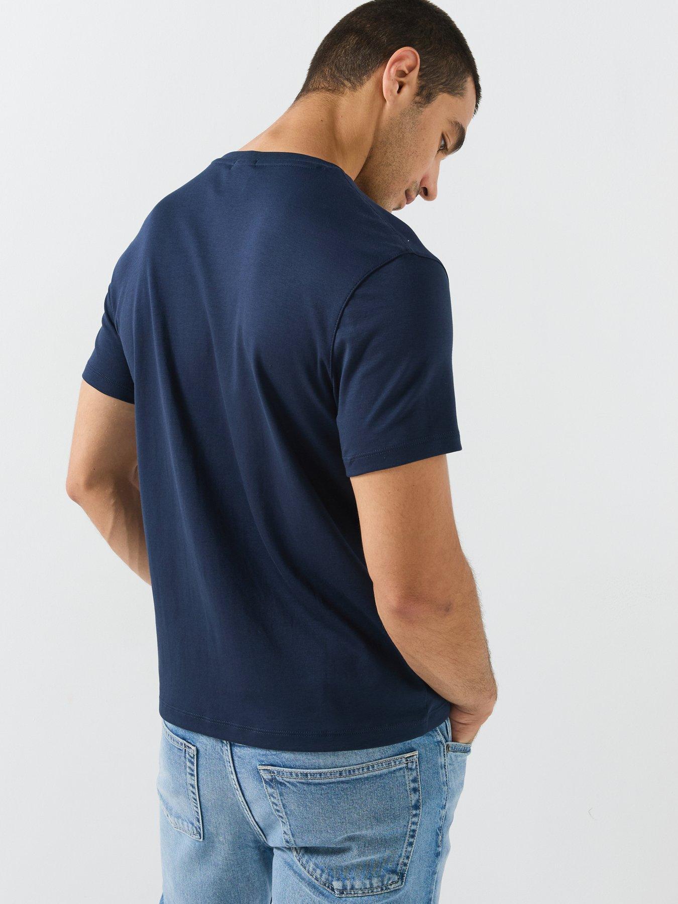 Image 2 of 6 of Calvin Klein Supima Logo Patch T-Shirt - Blue