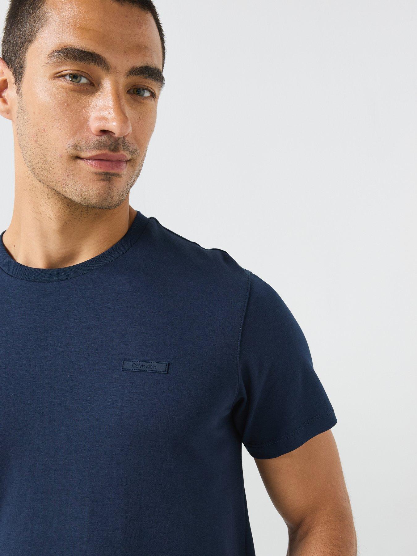 Image 6 of 6 of Calvin Klein Supima Logo Patch T-Shirt - Blue