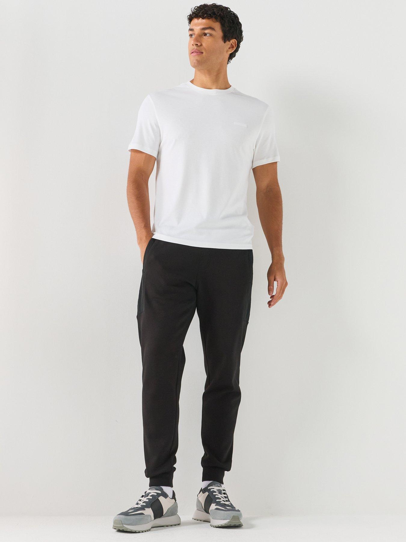 Image 1 of 6 of Calvin Klein Supima Logo Patch T-Shirt - White