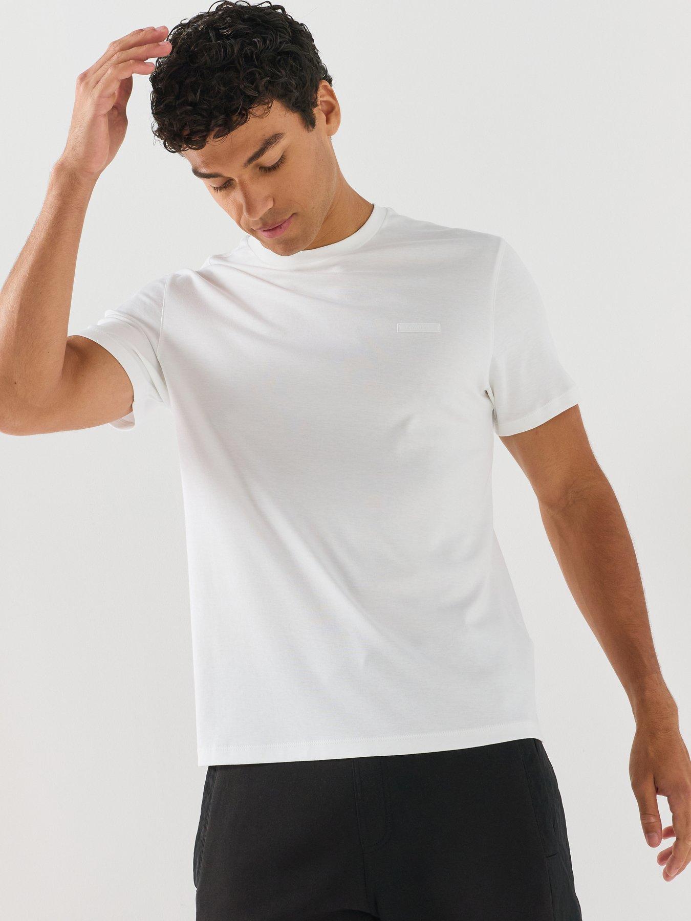 Image 3 of 6 of Calvin Klein Supima Logo Patch T-Shirt - White