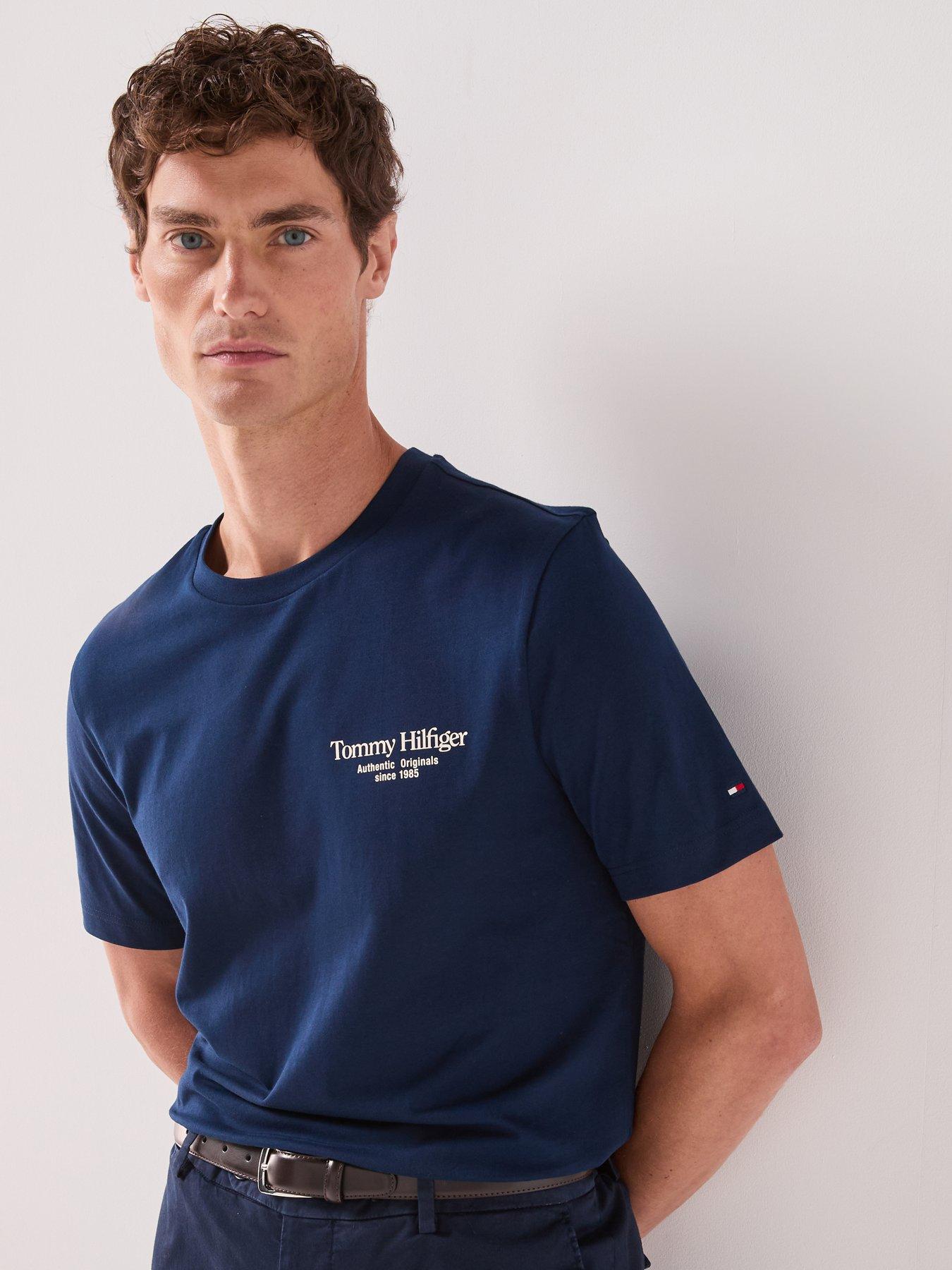 Image 5 of 6 of Tommy Hilfiger Back Graphic Washed Story T-shirt - Blue