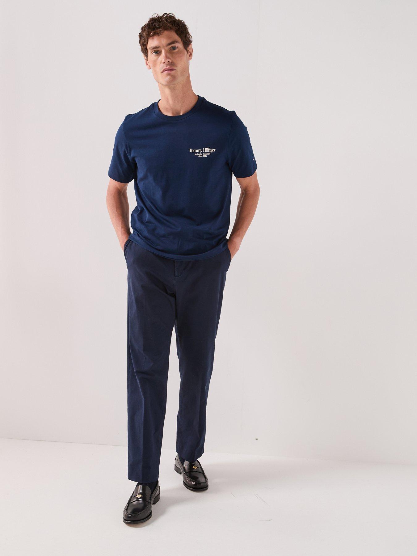 Image 6 of 6 of Tommy Hilfiger Back Graphic Washed Story T-shirt - Blue