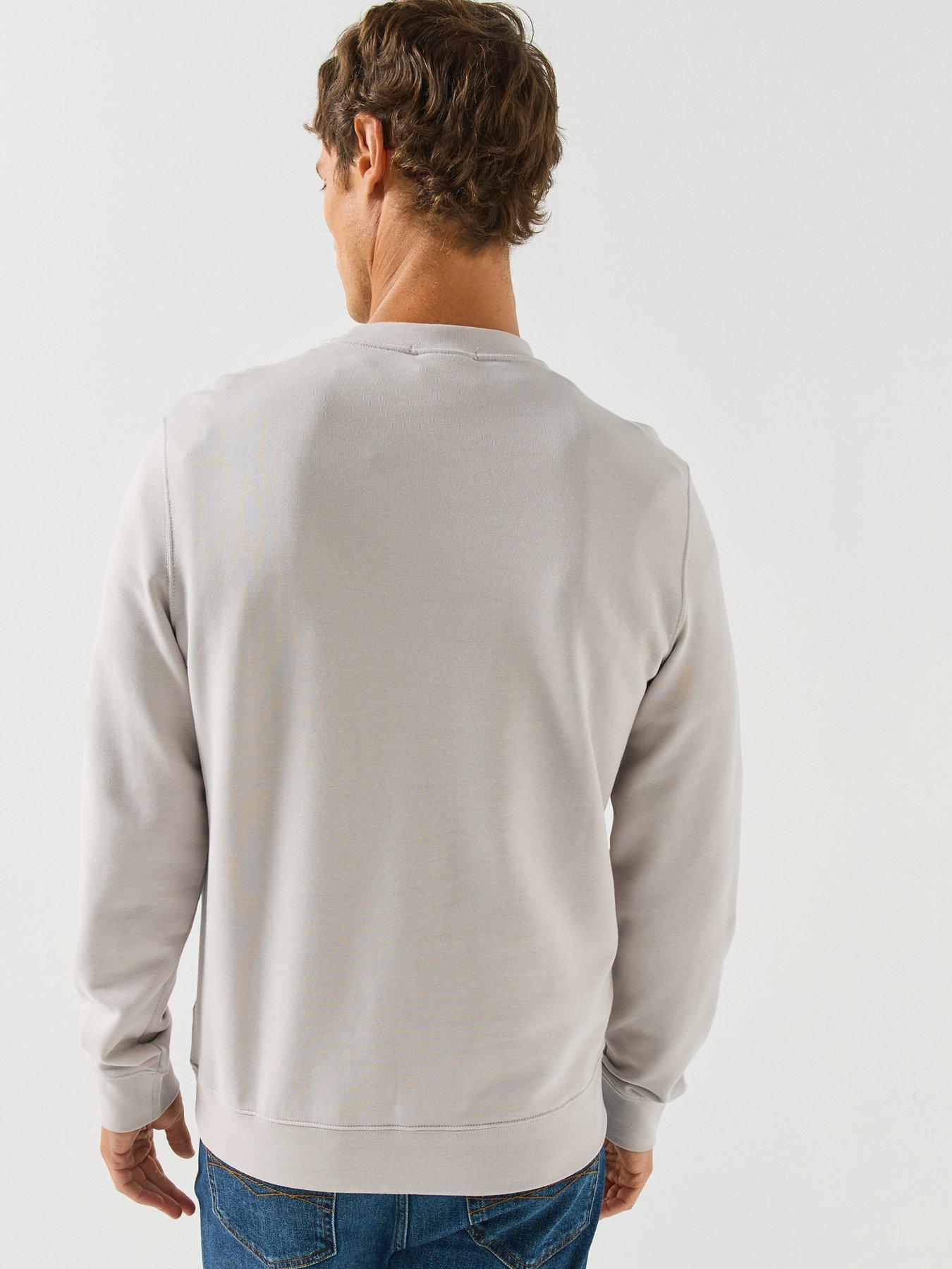 Image 2 of 6 of Calvin Klein Rubber Badge Crew Neck Sweatshirt - Grey