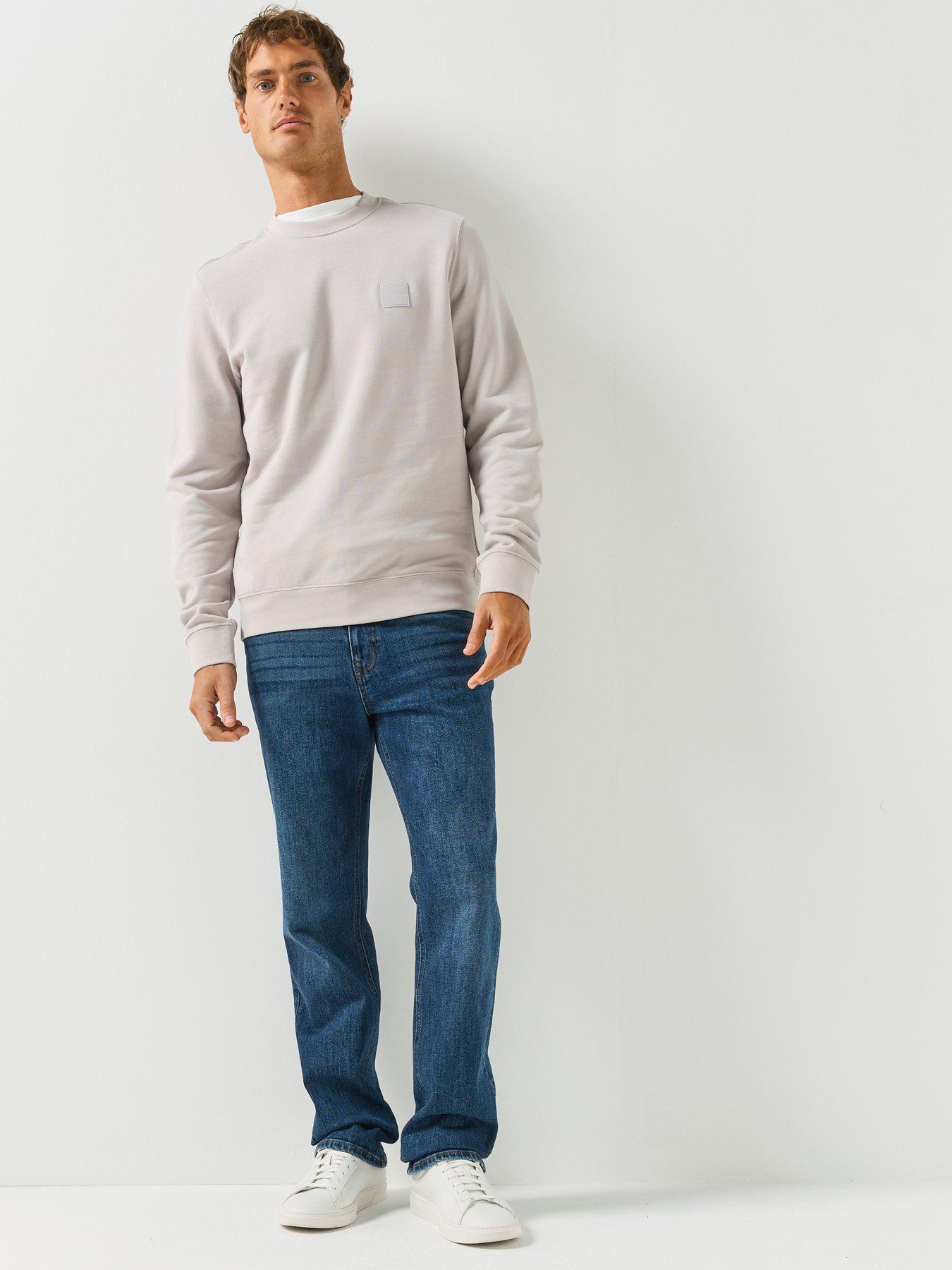 Image 3 of 6 of Calvin Klein Rubber Badge Crew Neck Sweatshirt - Grey