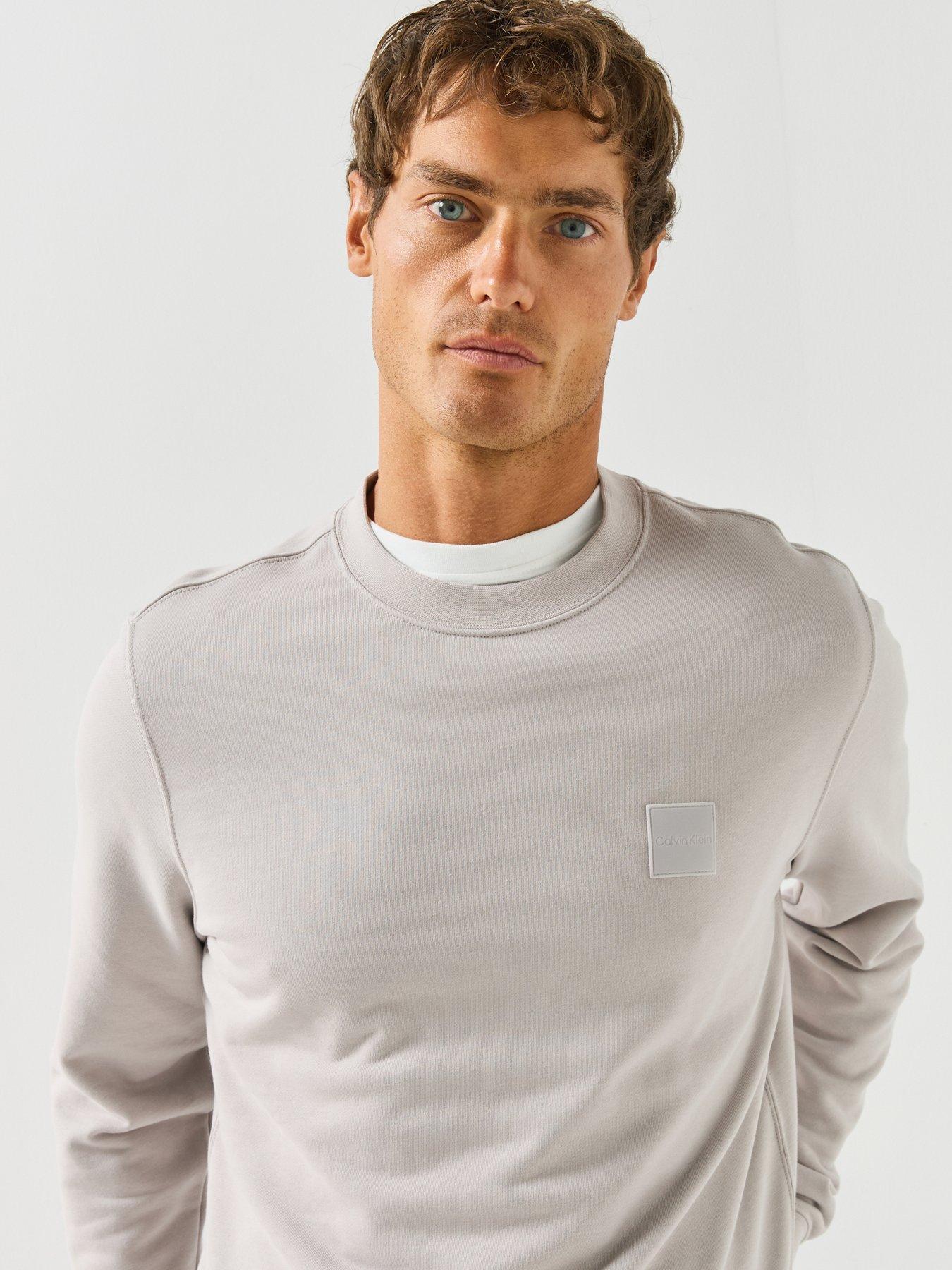 Image 5 of 6 of Calvin Klein Rubber Badge Crew Neck Sweatshirt - Grey