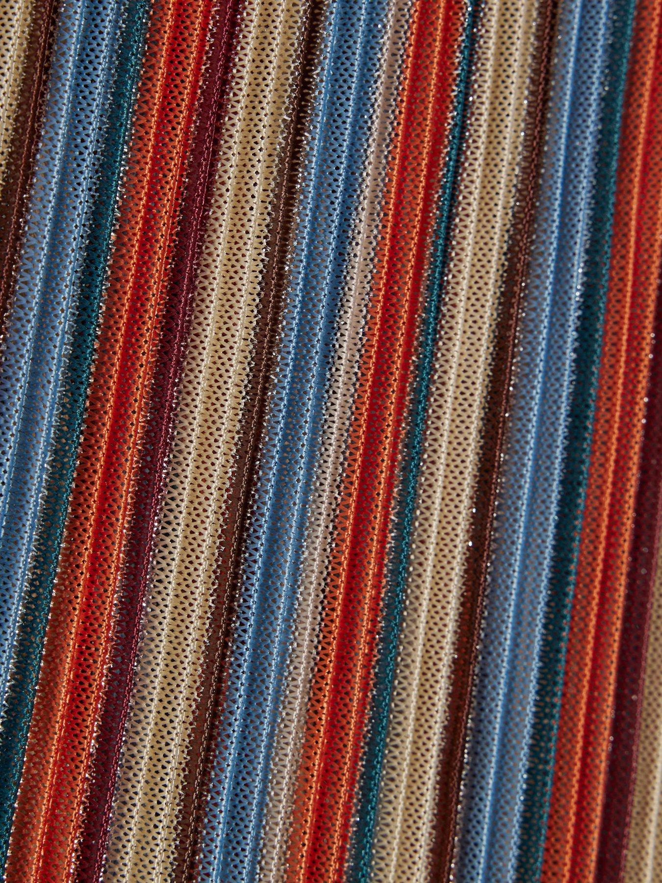 Image 5 of 5 of River Island Colour Sl Metallic Stripe Co-Ord Bandeau Top - Multi