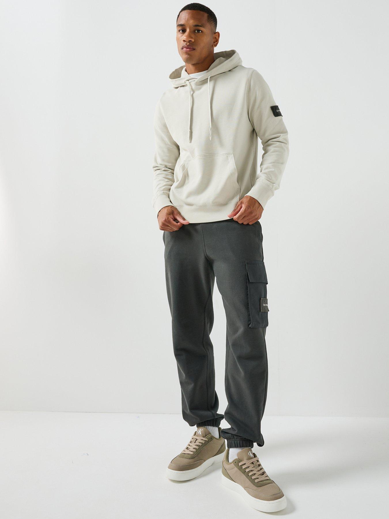 Image 3 of 6 of Calvin Klein Jeans Badge Hoodie - Cream