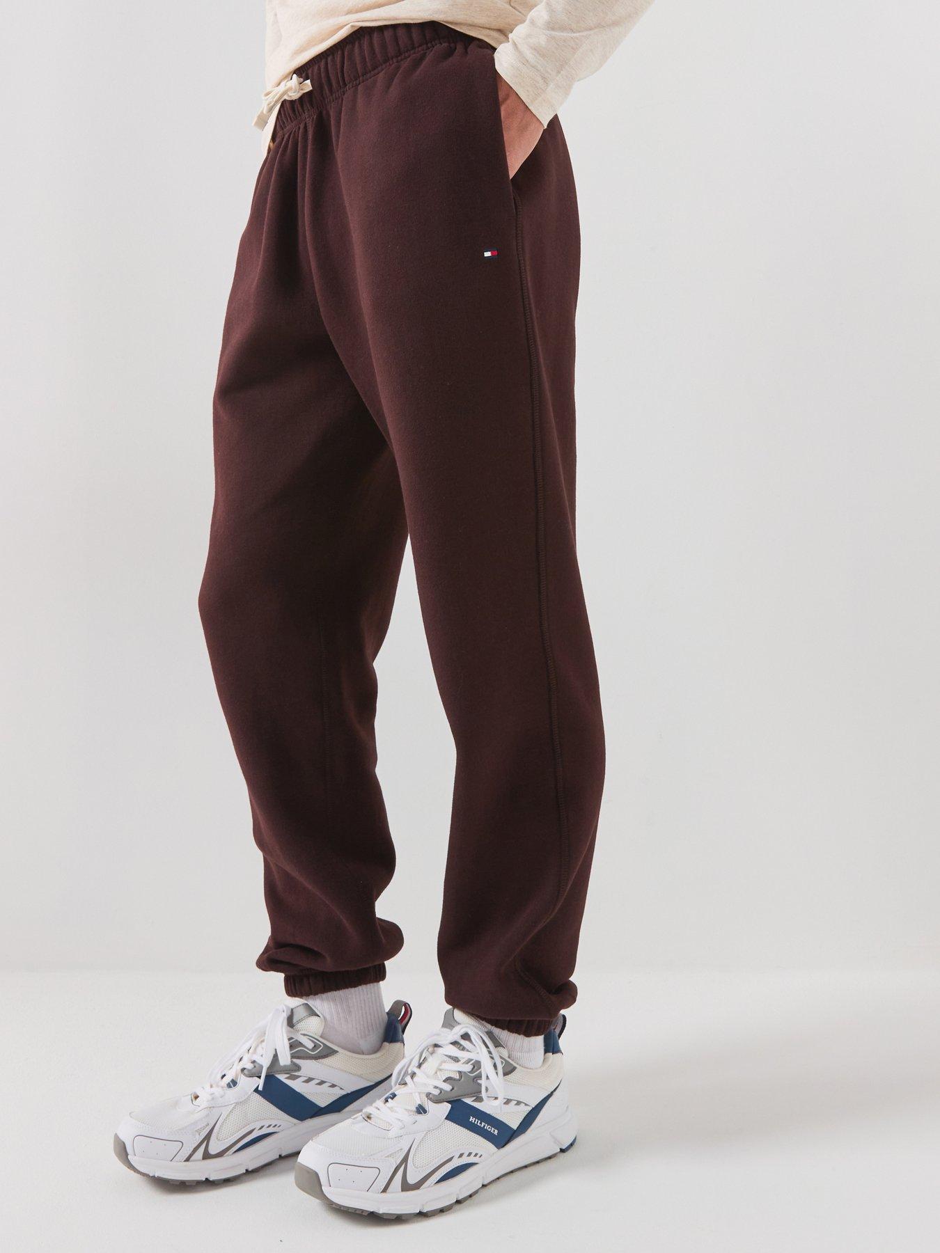 Tommy Hilfiger Essential Fleece Cuff Joggers - Dark Red