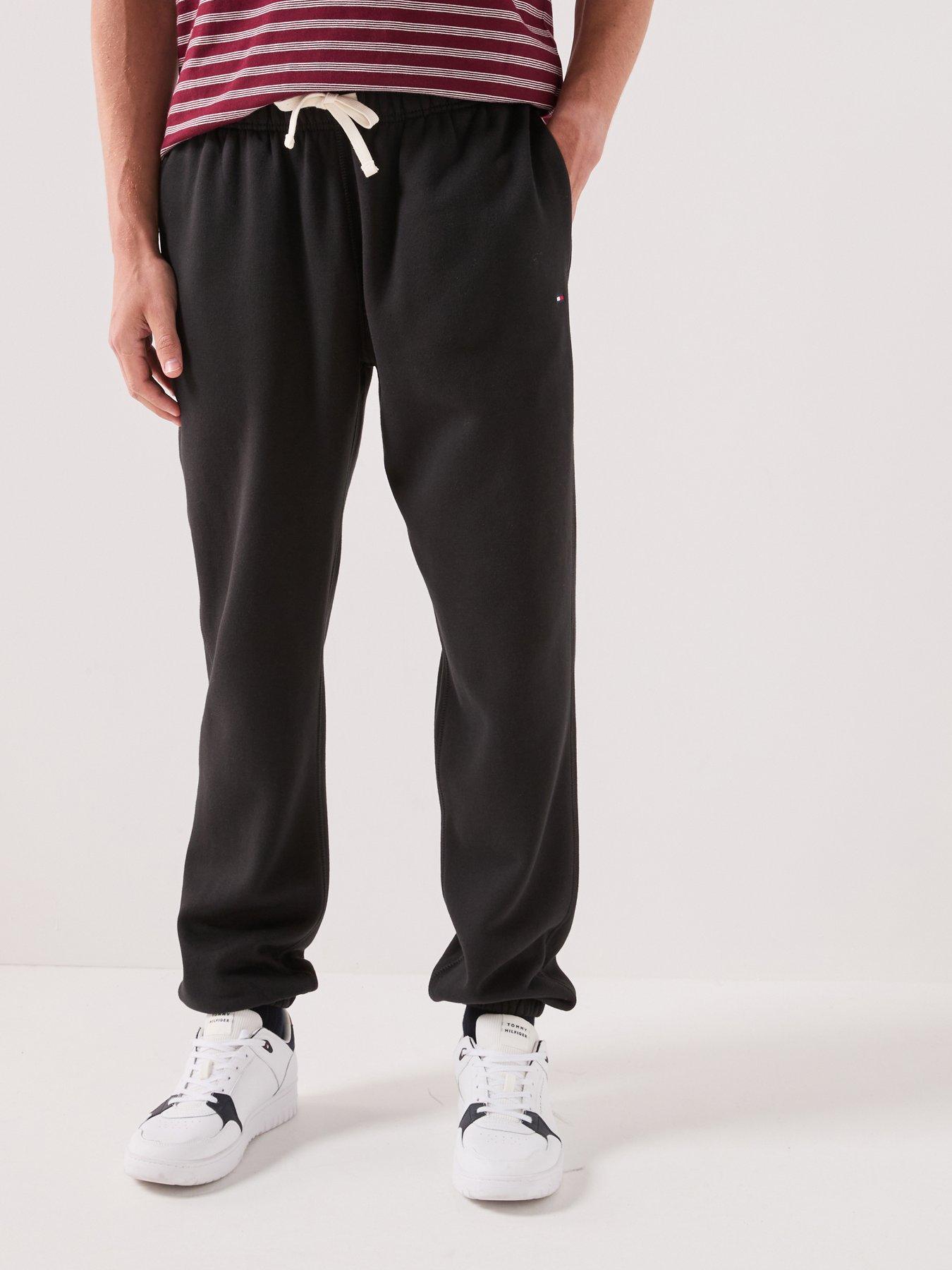Image 1 of 6 of Tommy Hilfiger Men's Essential Fleece Sweatpants - Black