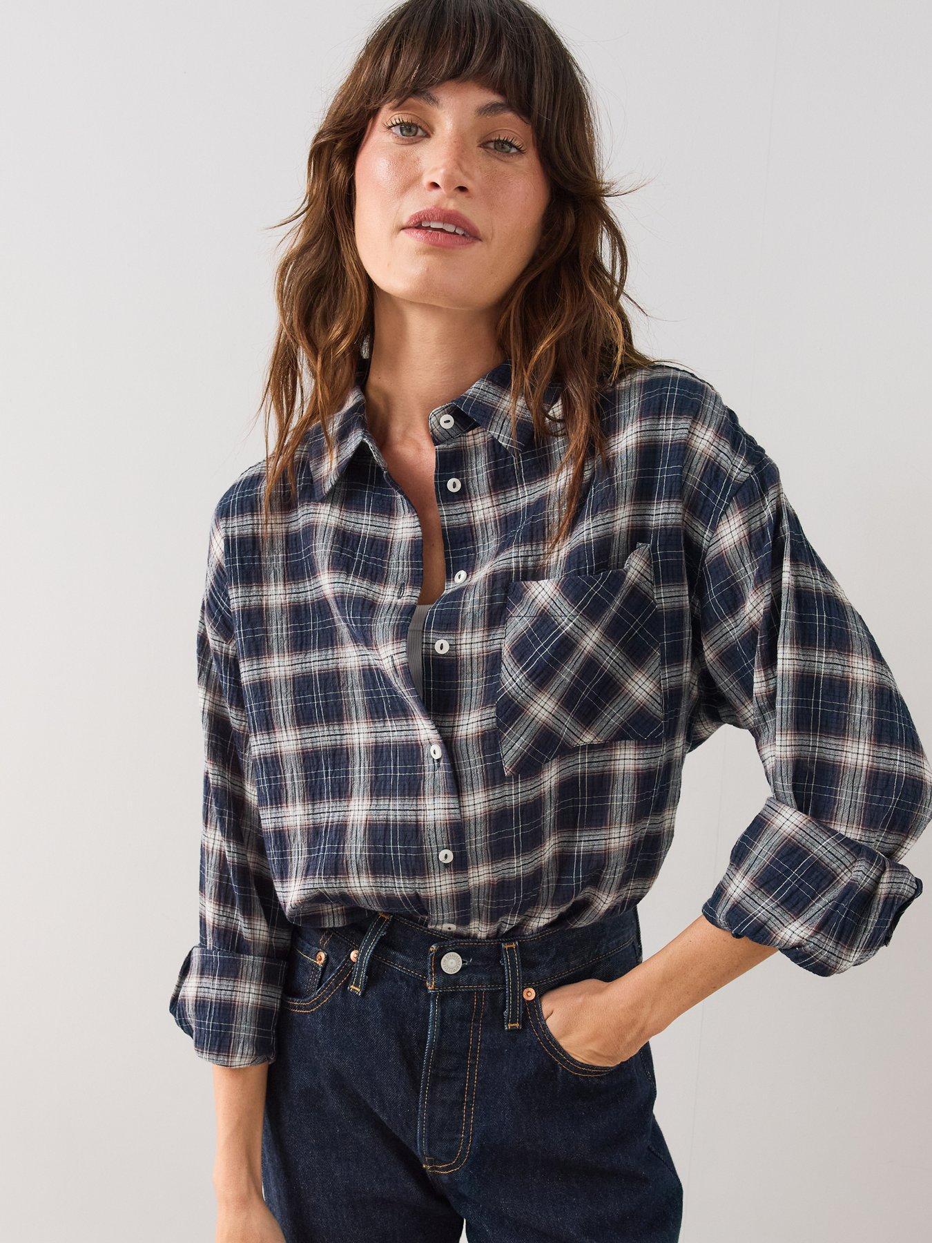 The Very Collection Checked Flannel Shirt - Blue