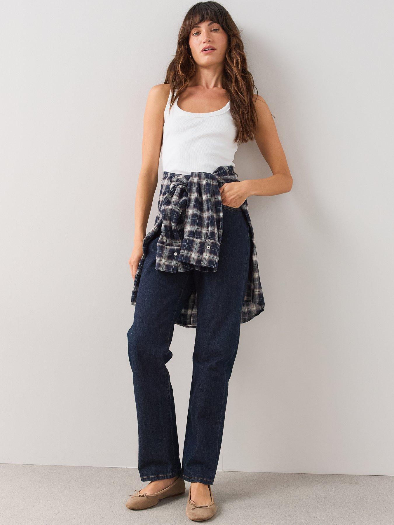 Image 6 of 7 of The Very Collection Checked Flannel Shirt - Blue