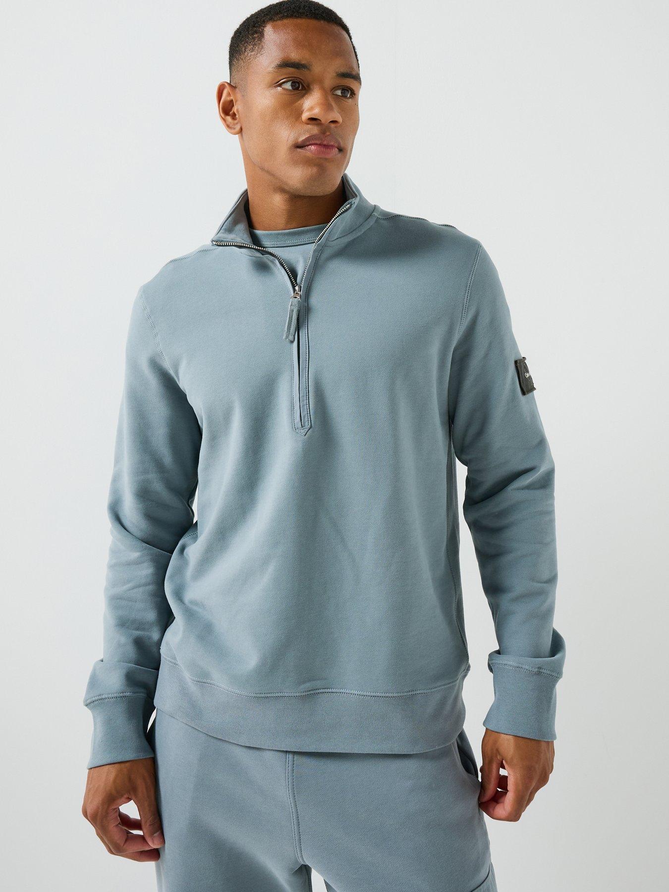 Calvin Klein Jeans Badge 1/4 Zip Sweat - Grey