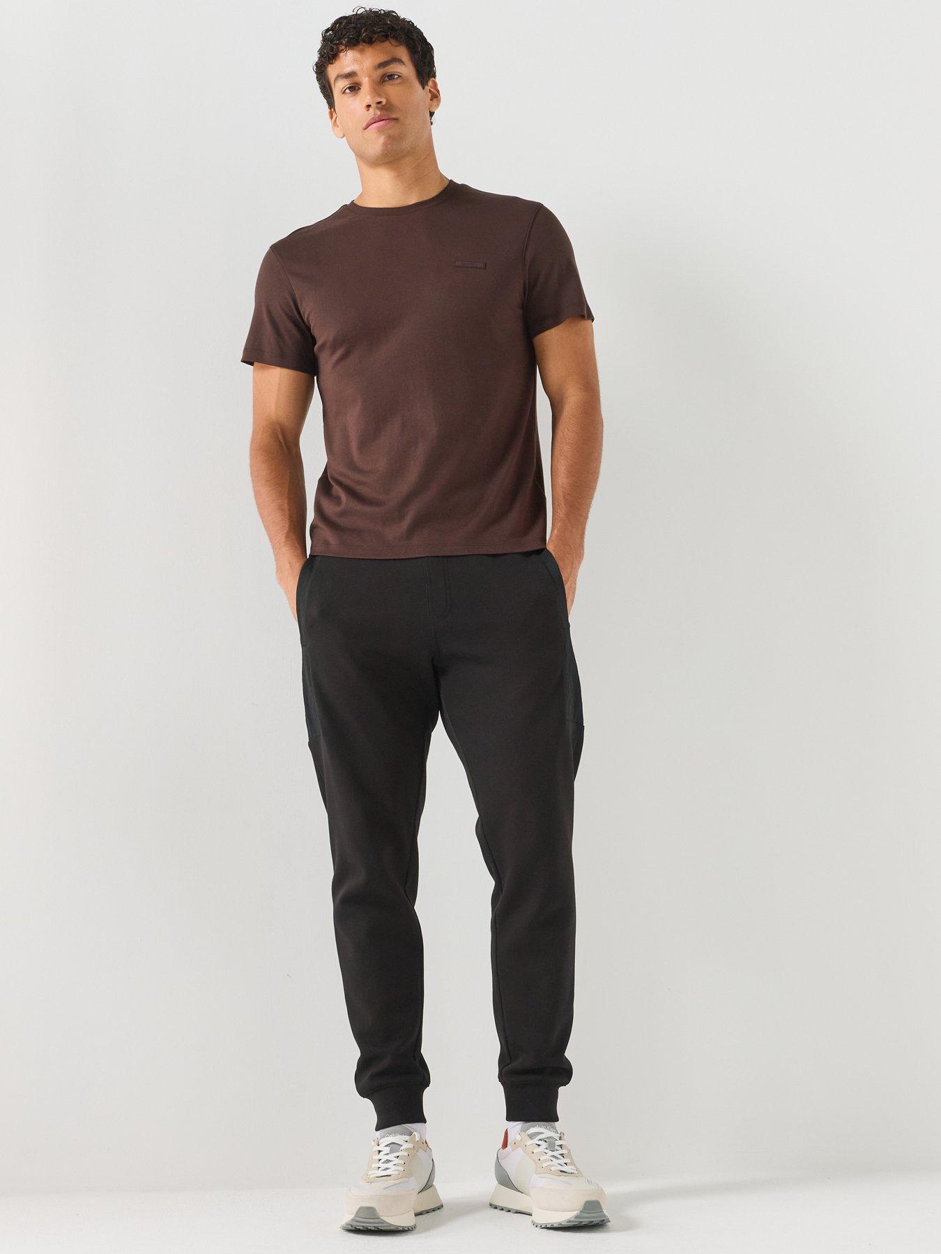 Image 3 of 6 of Calvin Klein Men's Slim Fit Supima Logo Patch T-Shirt - Black Coffee