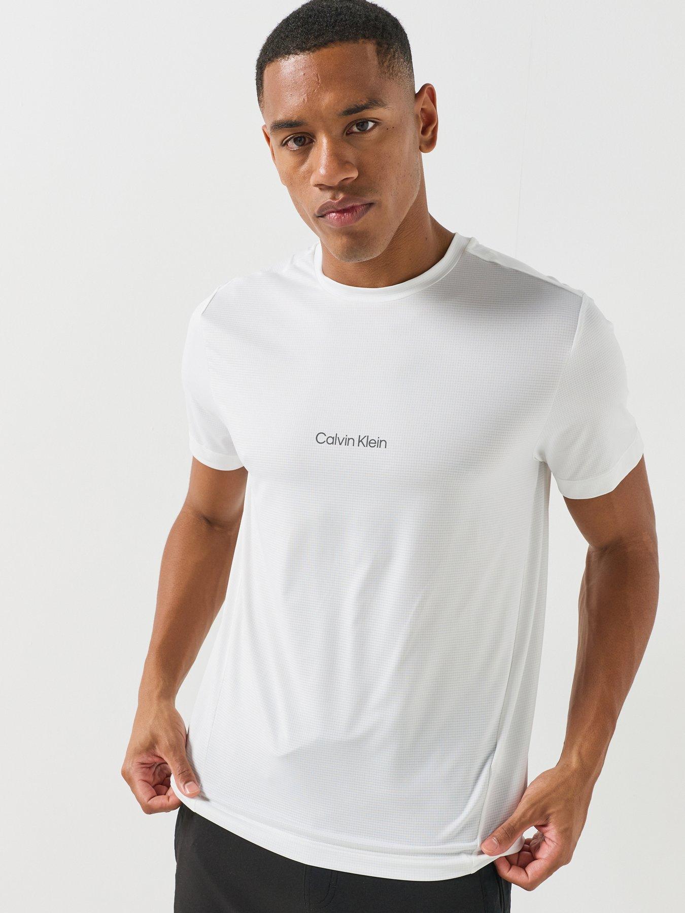 Image 1 of 6 of Calvin Klein Sport Calvin Klein Sport Work Out Mesh T-shirt - Black