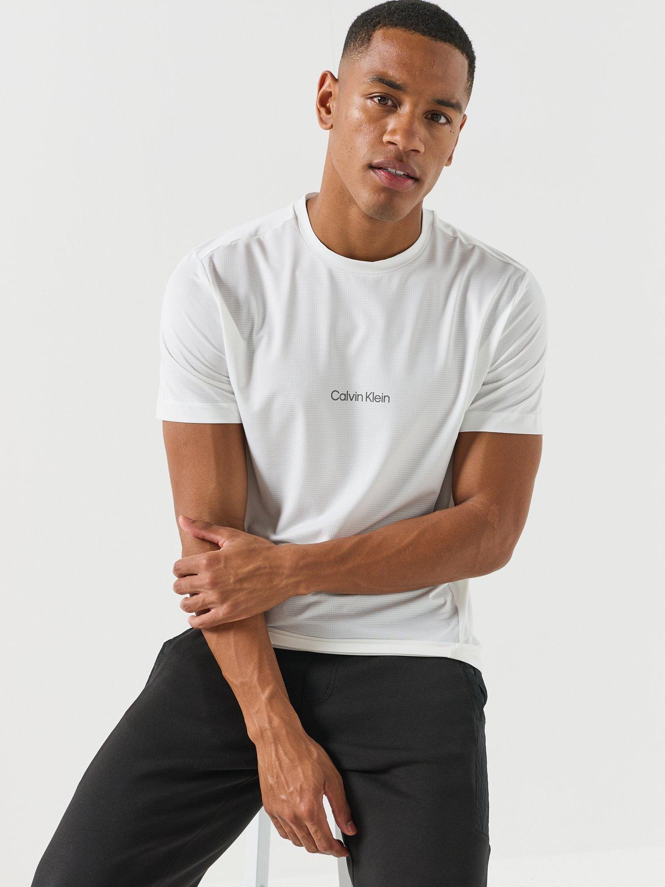 Image 4 of 6 of Calvin Klein Sport Calvin Klein Sport Work Out Mesh T-shirt - Black