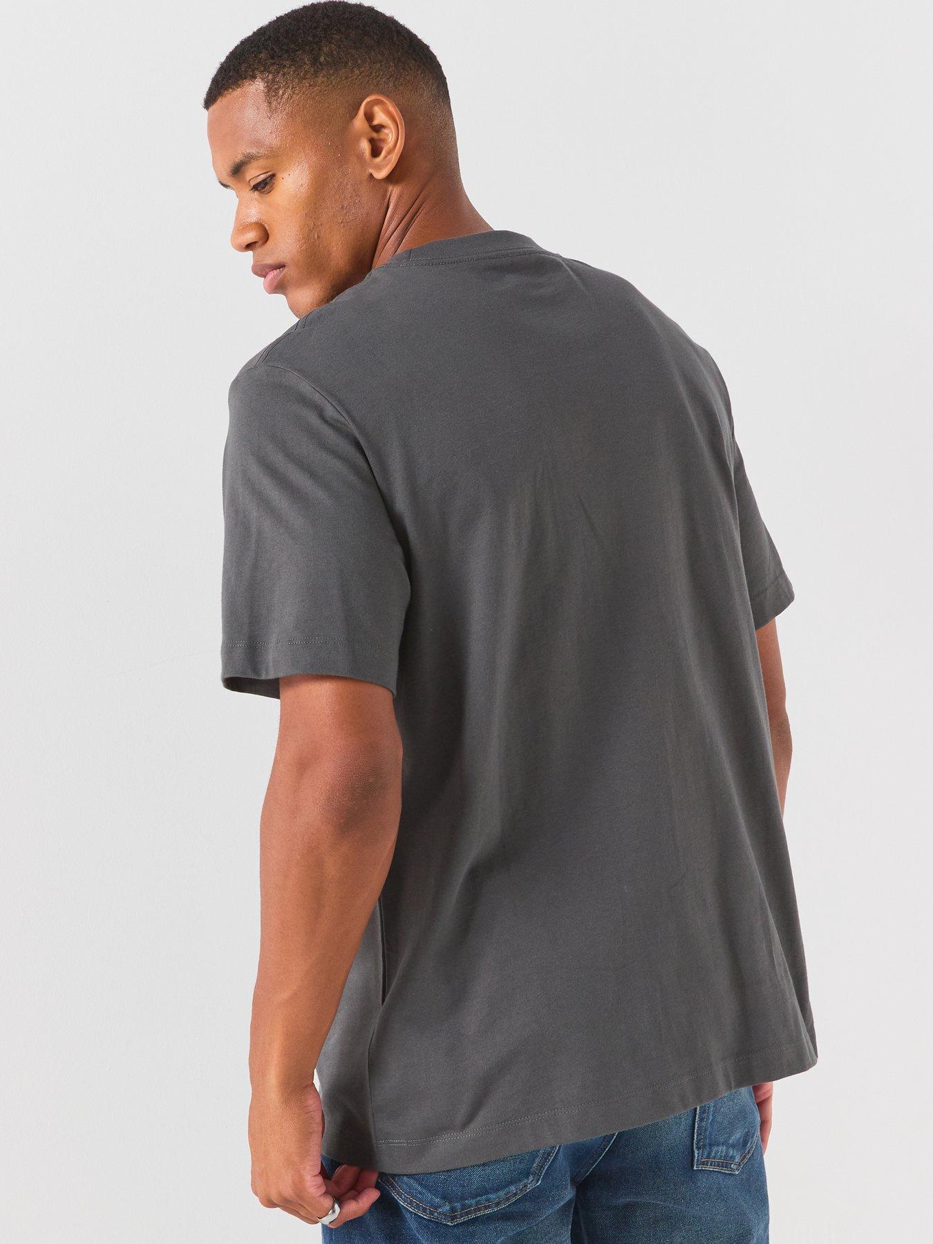 Image 2 of 6 of Calvin Klein Jeans 20s Distressed Monologo T-Shirt - Grey