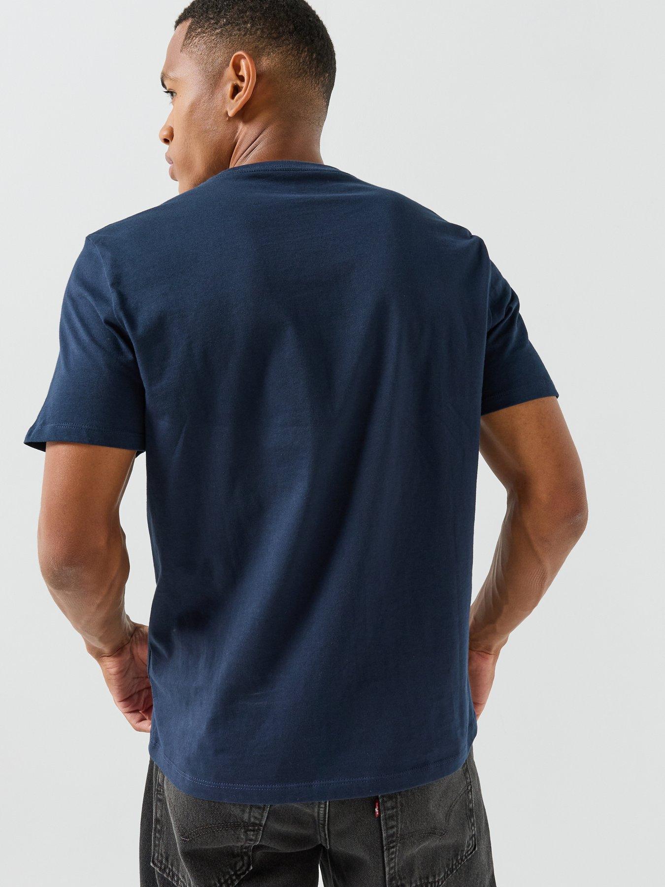 Image 2 of 6 of Calvin Klein Jeans Men's 30S Script Logo Cotton T-Shirt - Navy