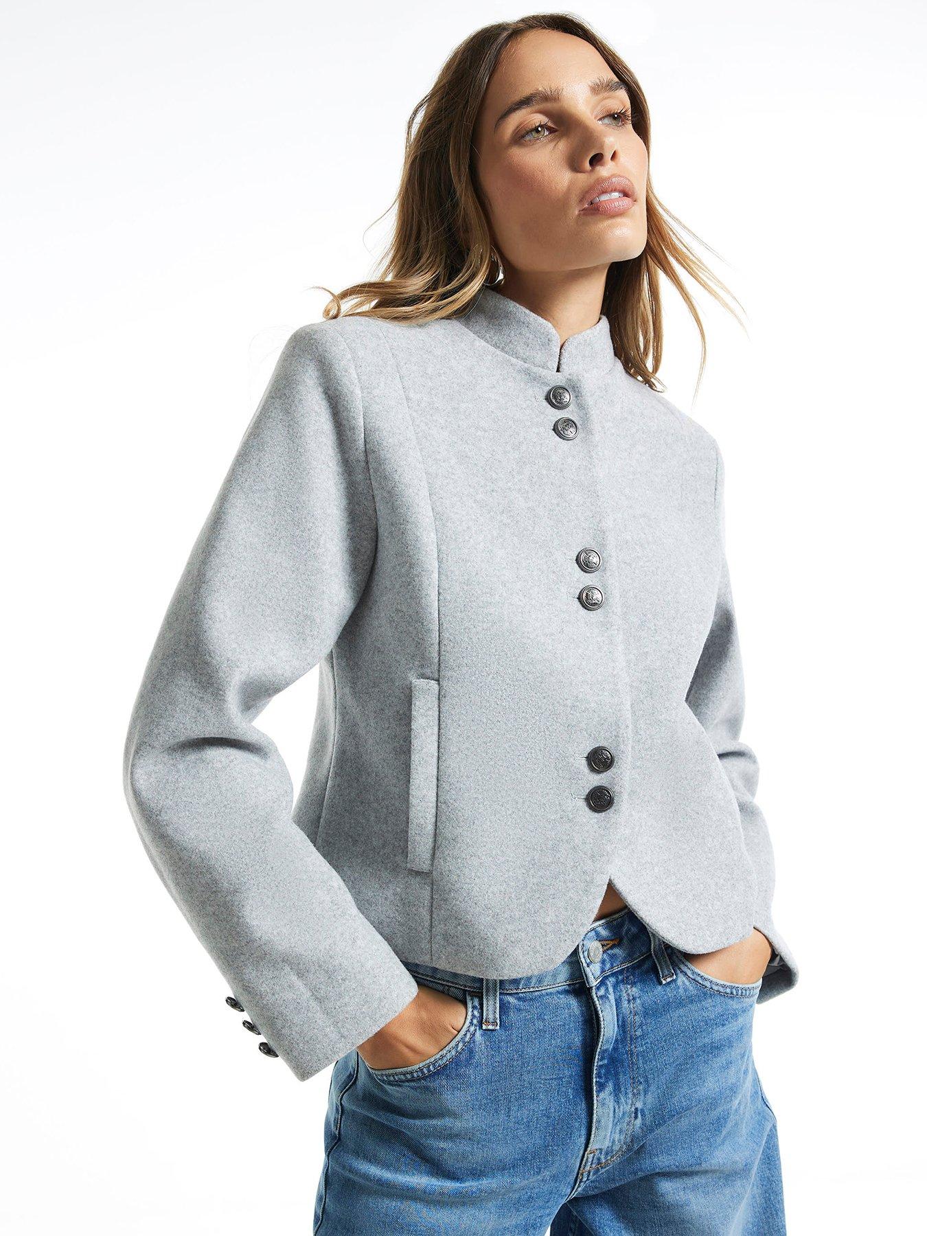 Image 1 of 6 of River Island Long Sleeve Cf Button Drummer Jacket