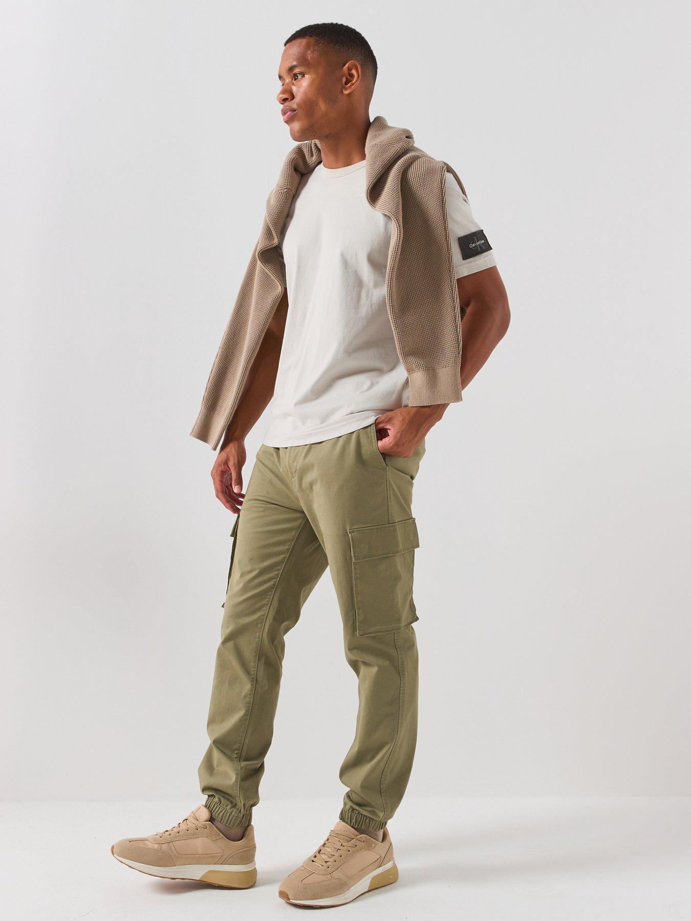 Image 3 of 6 of Calvin Klein Jeans Skinny Comfort Cotton Cargo Pants - Green