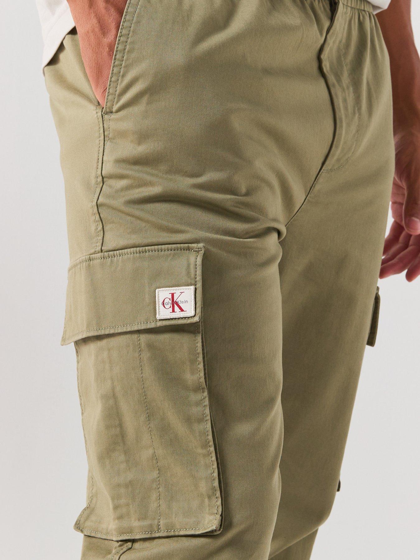 Image 4 of 6 of Calvin Klein Jeans Skinny Comfort Cotton Cargo Pants - Green