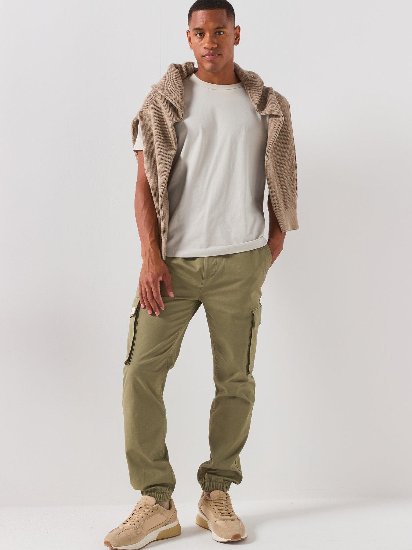 Image 5 of 6 of Calvin Klein Jeans Skinny Comfort Cotton Cargo Pants - Green