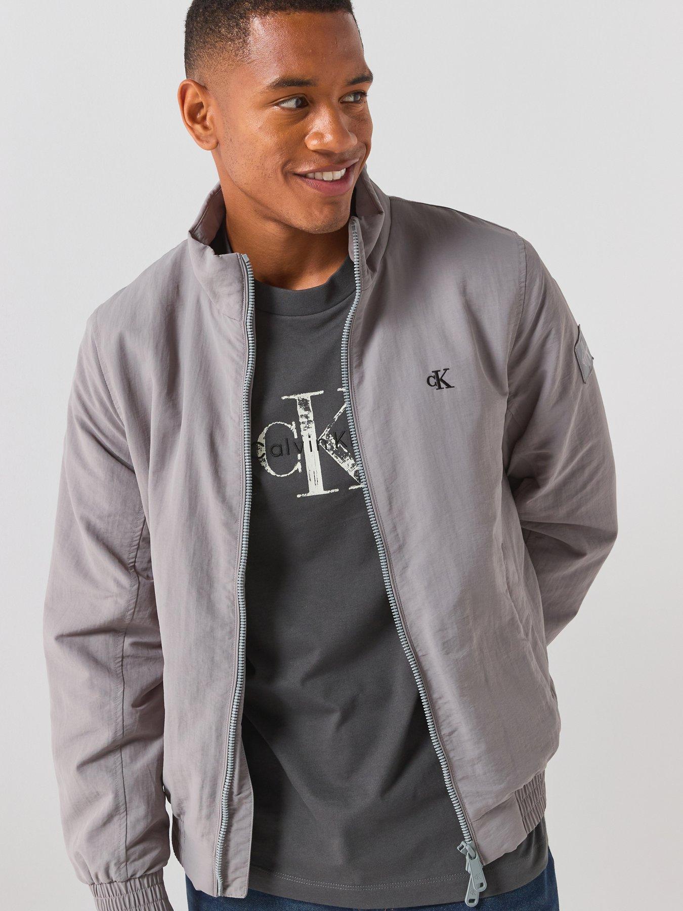 Calvin Klein Jeans Padded Nylon Harrington Jacket - Grey