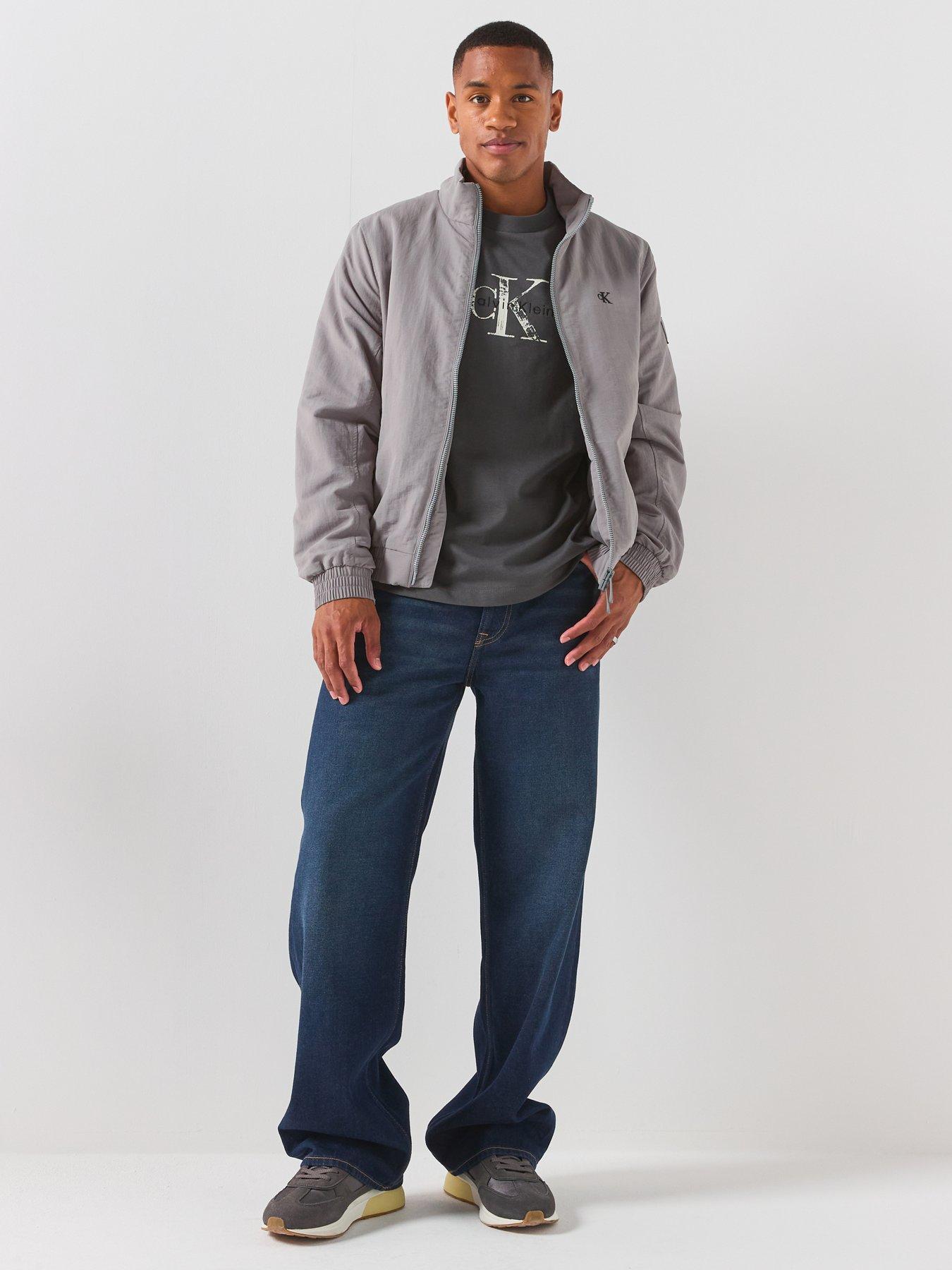 Image 3 of 6 of Calvin Klein Jeans Padded Nylon Harrington Jacket - Grey
