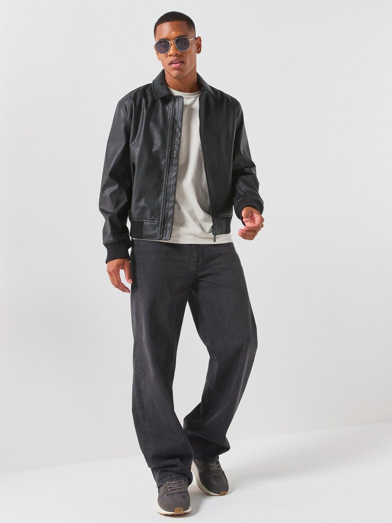 Image 3 of 6 of Calvin Klein Jeans Relaxed Baggy Sidewalk Jean - Black