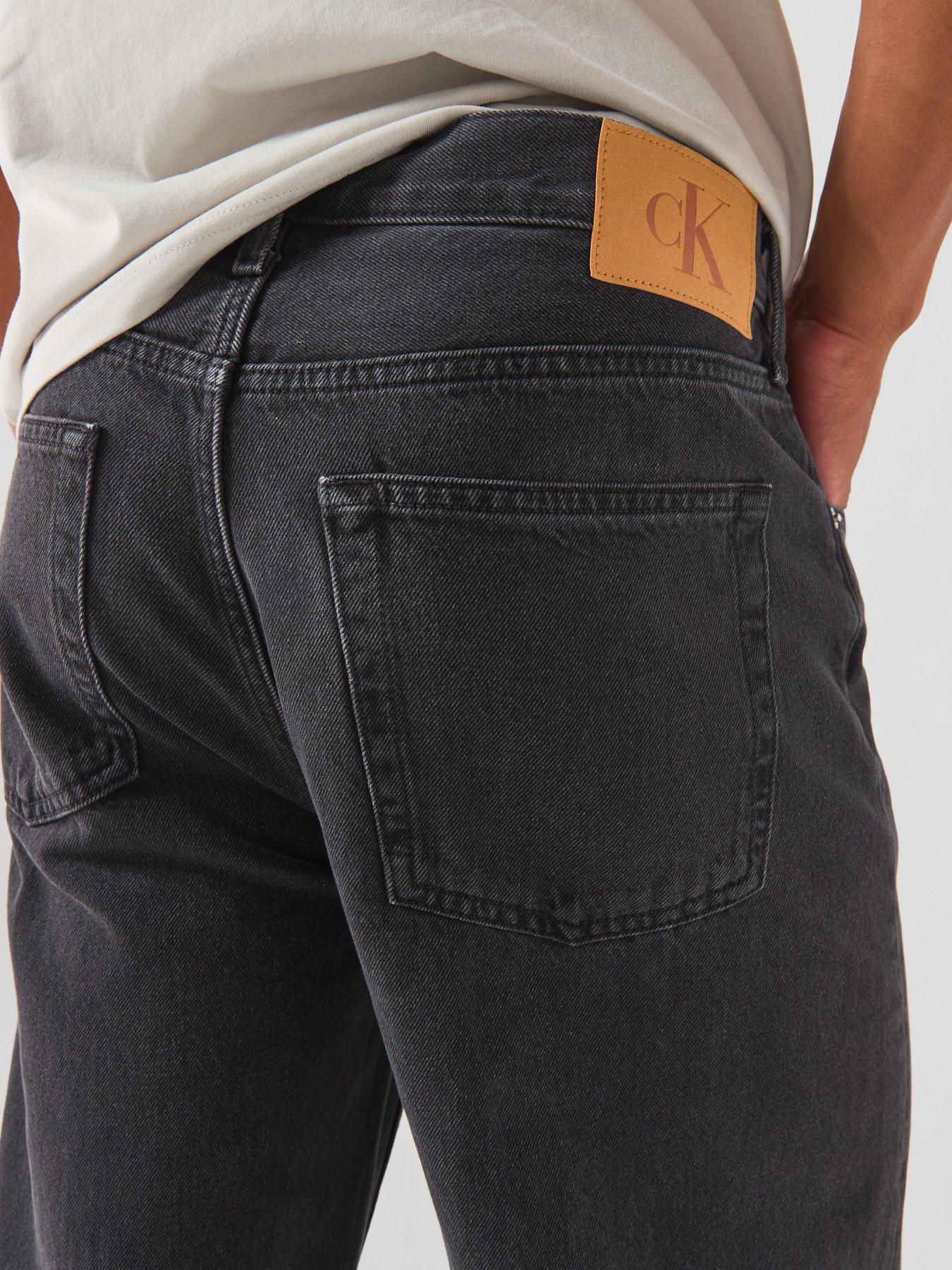 Image 5 of 6 of Calvin Klein Jeans Relaxed Baggy Sidewalk Jean - Black