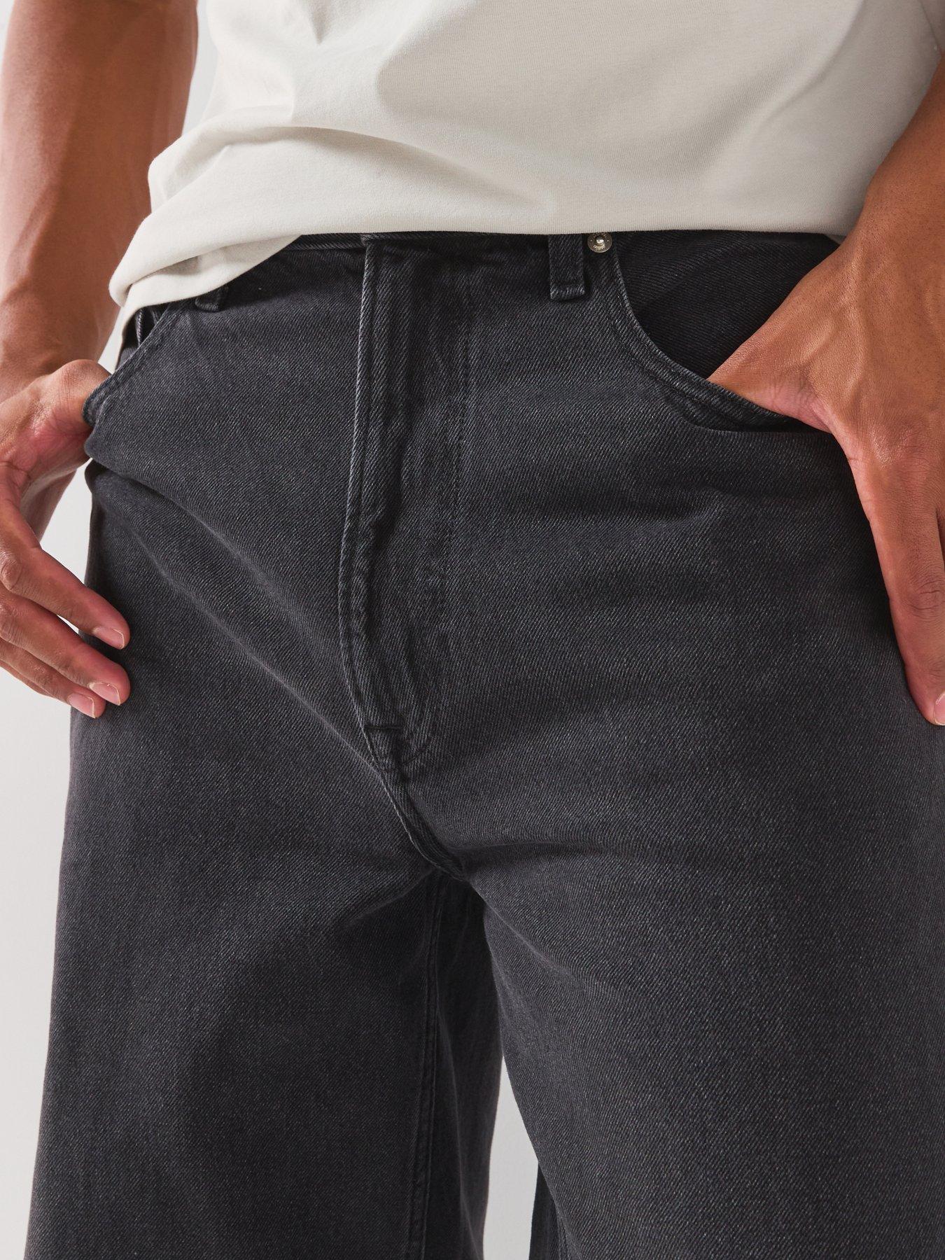 Image 6 of 6 of Calvin Klein Jeans Relaxed Baggy Sidewalk Jean - Black